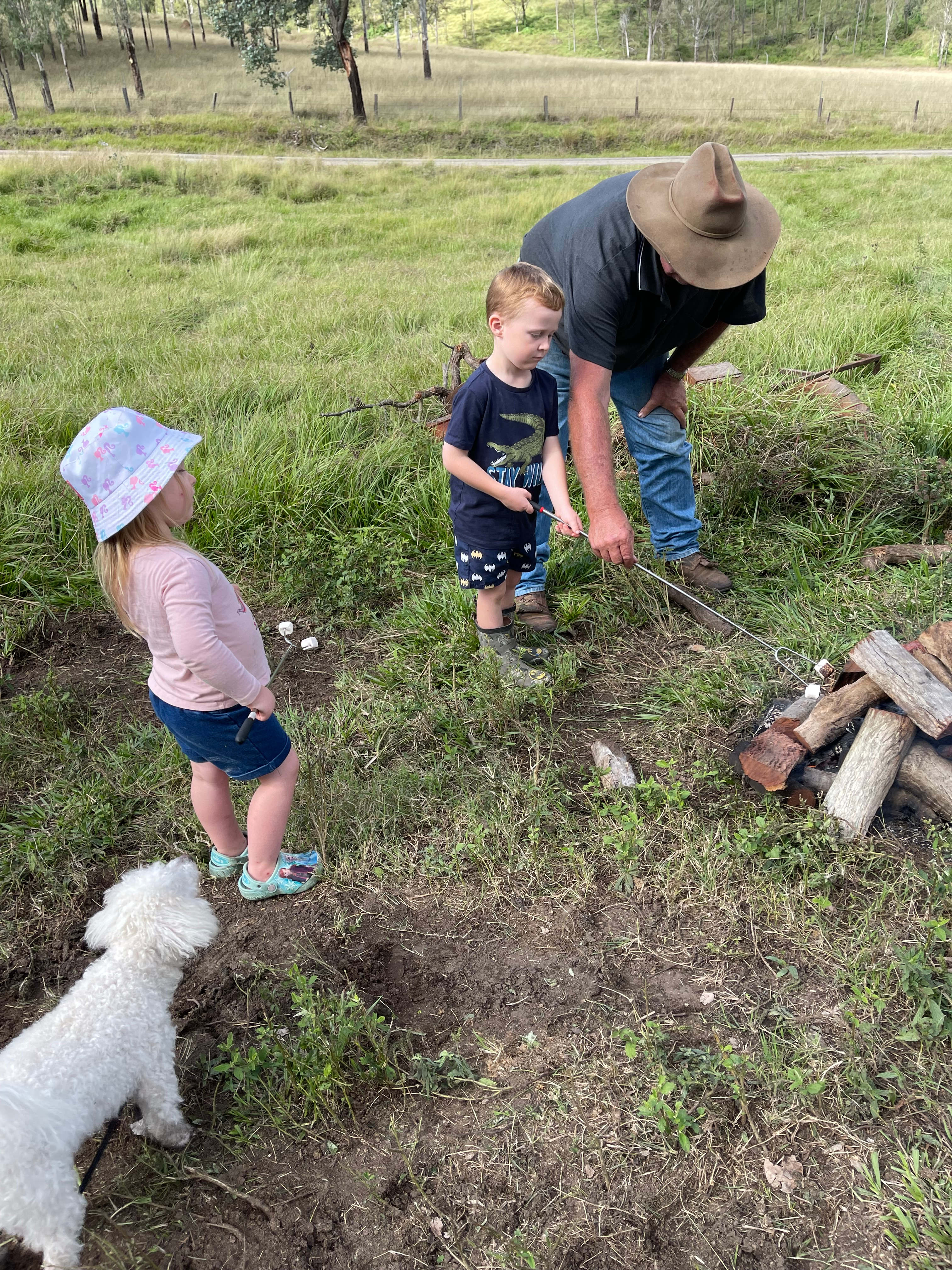 Toasting marshmallows 