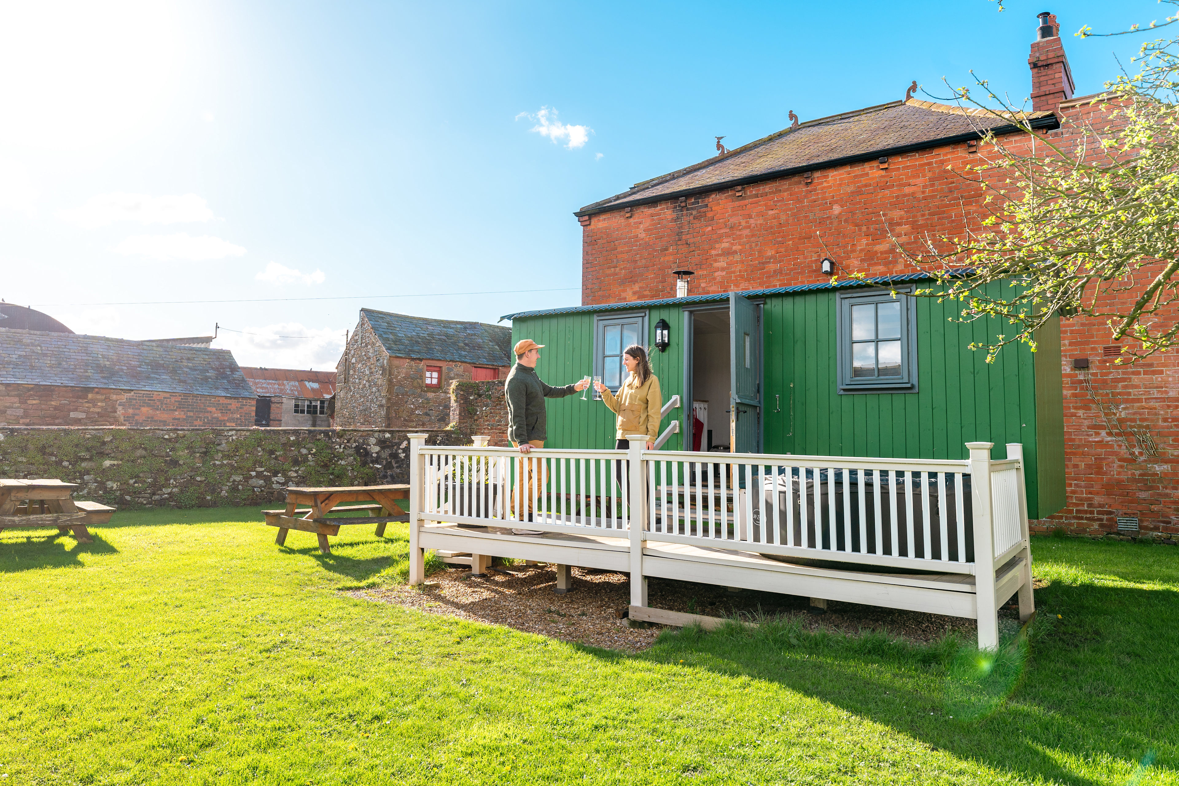 Shepherds hut location on site and surrounding landscape