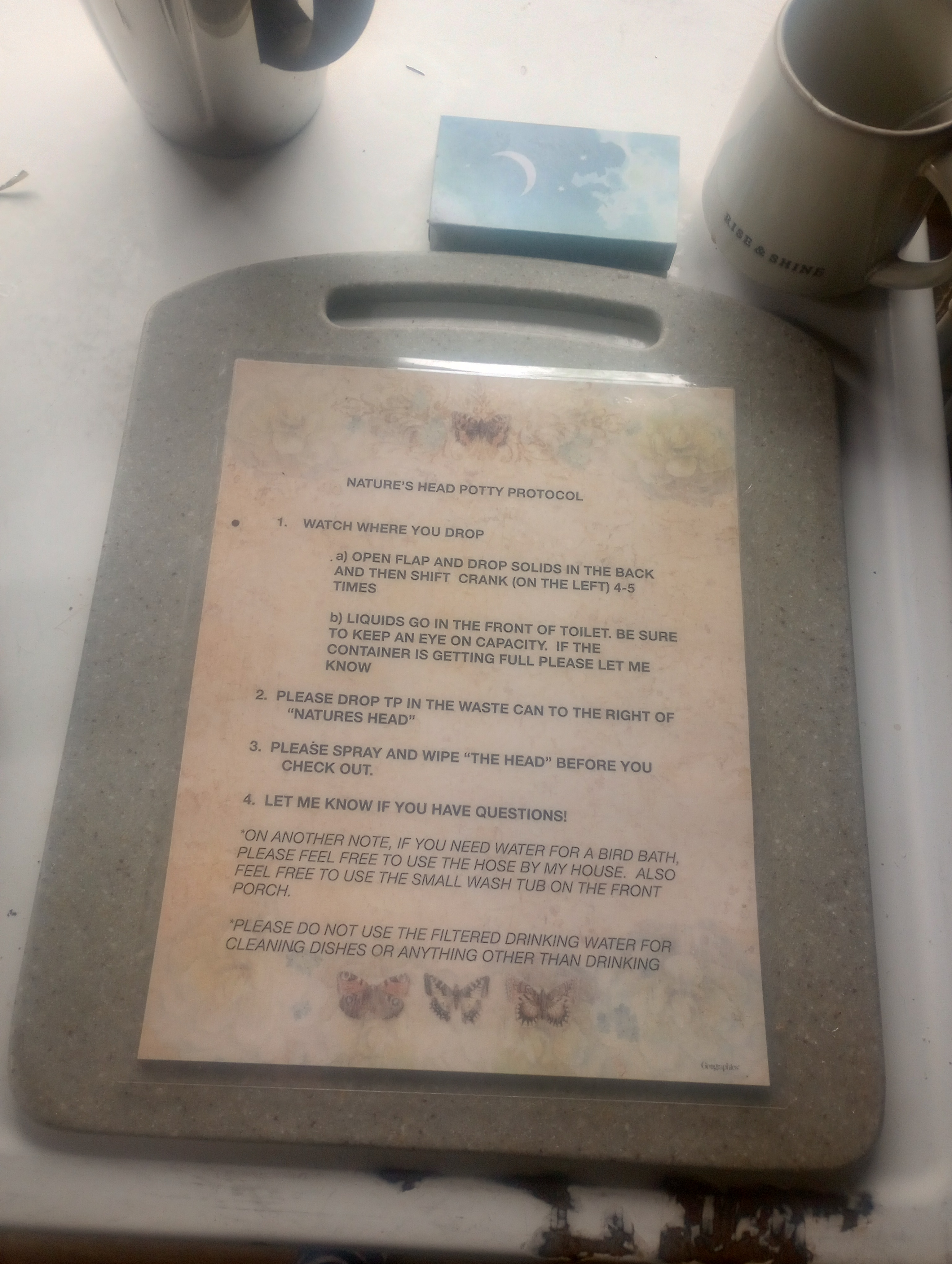 info on how to manage the composting toilet