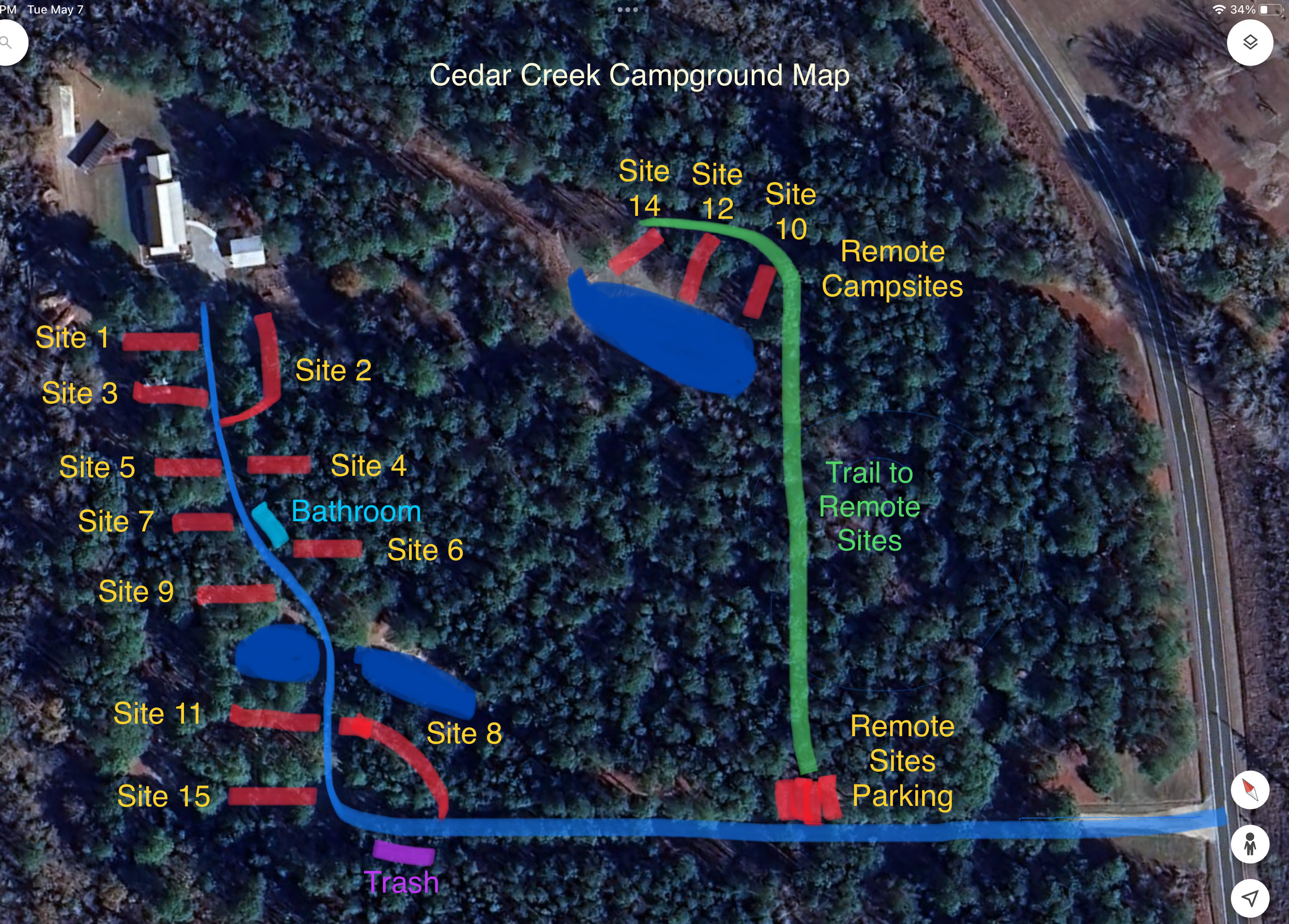 Cedar Creek Campground at Elease