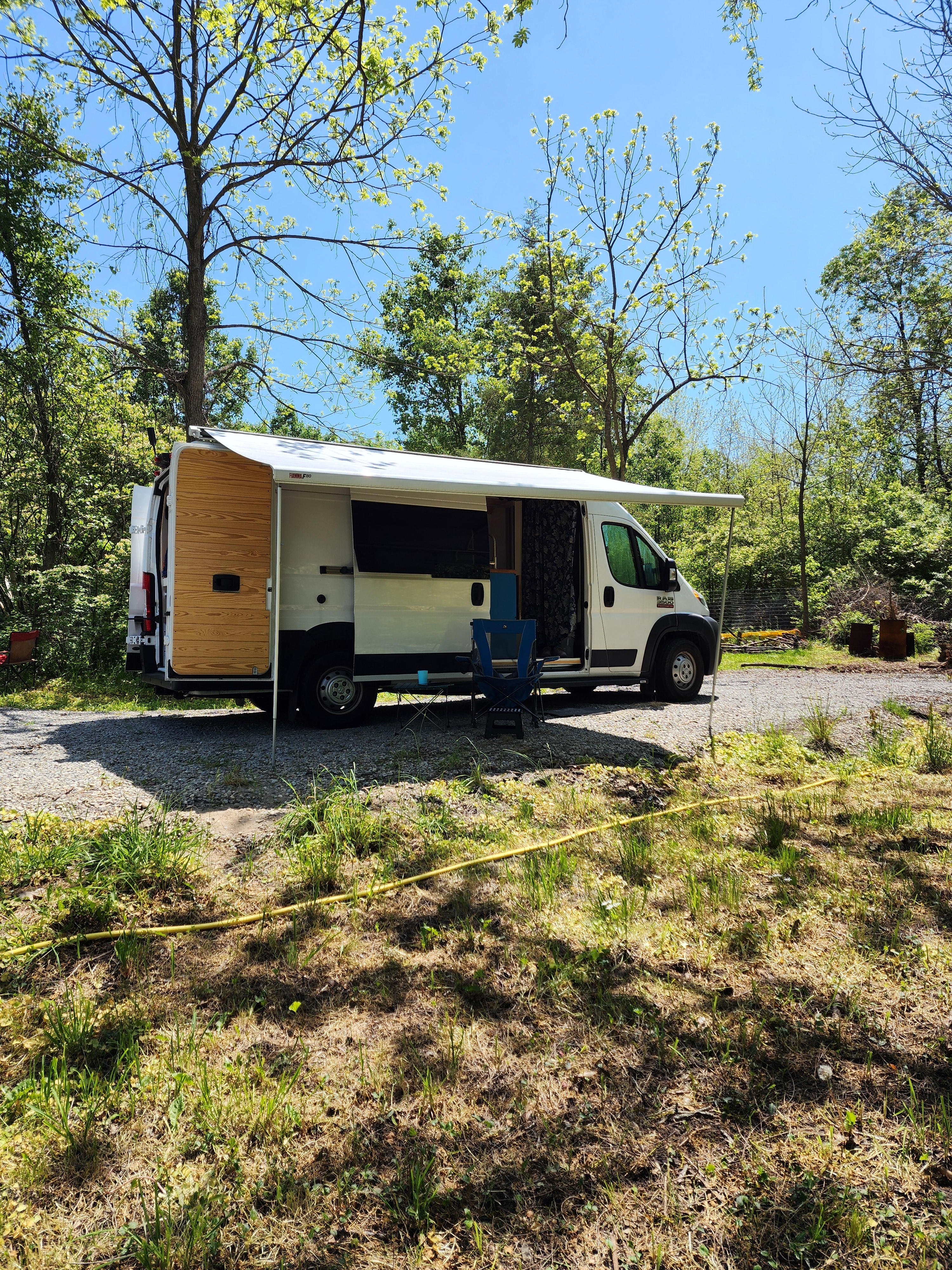 Camp setup from the bridge