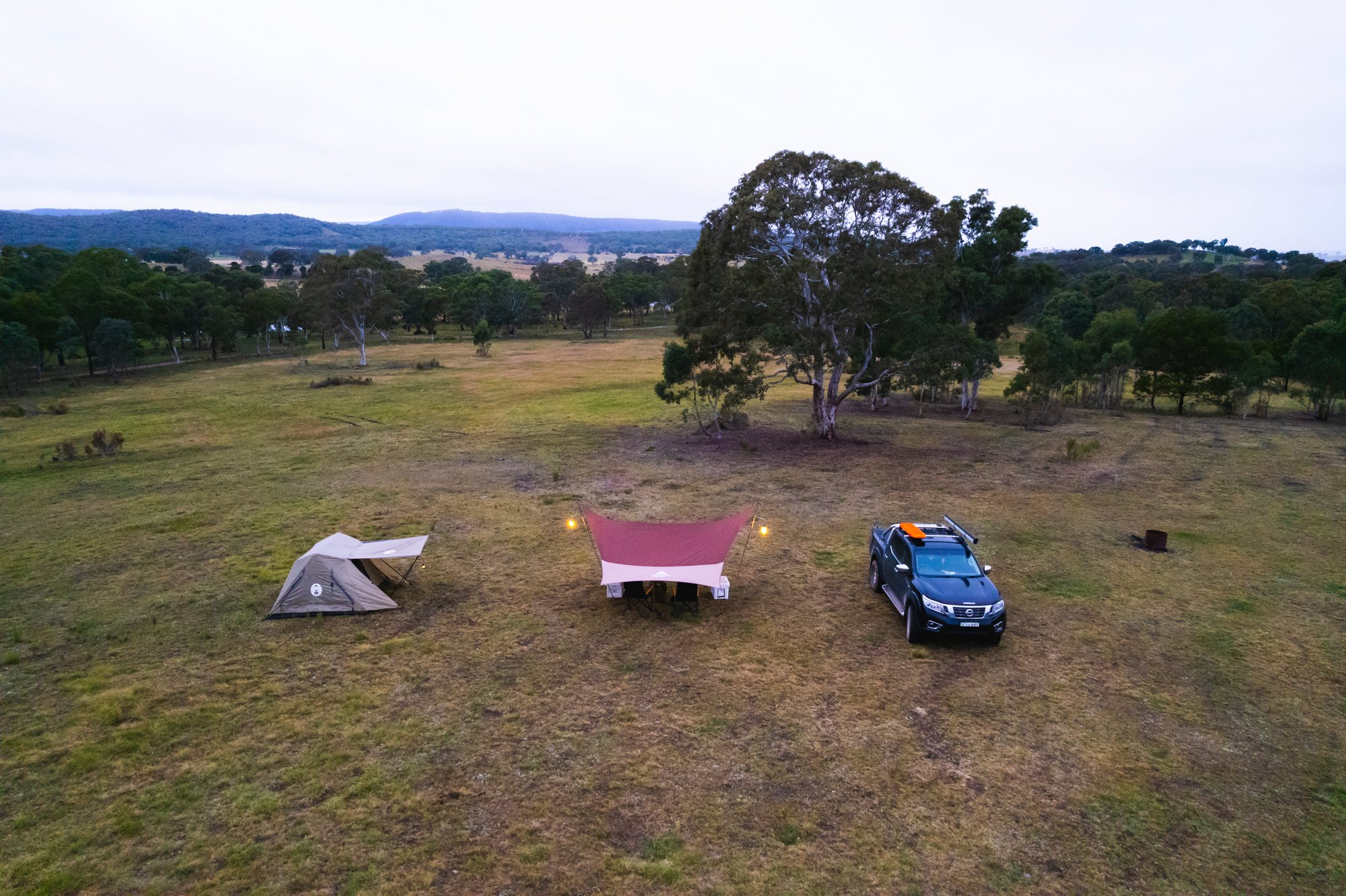 Drone view of the hill site