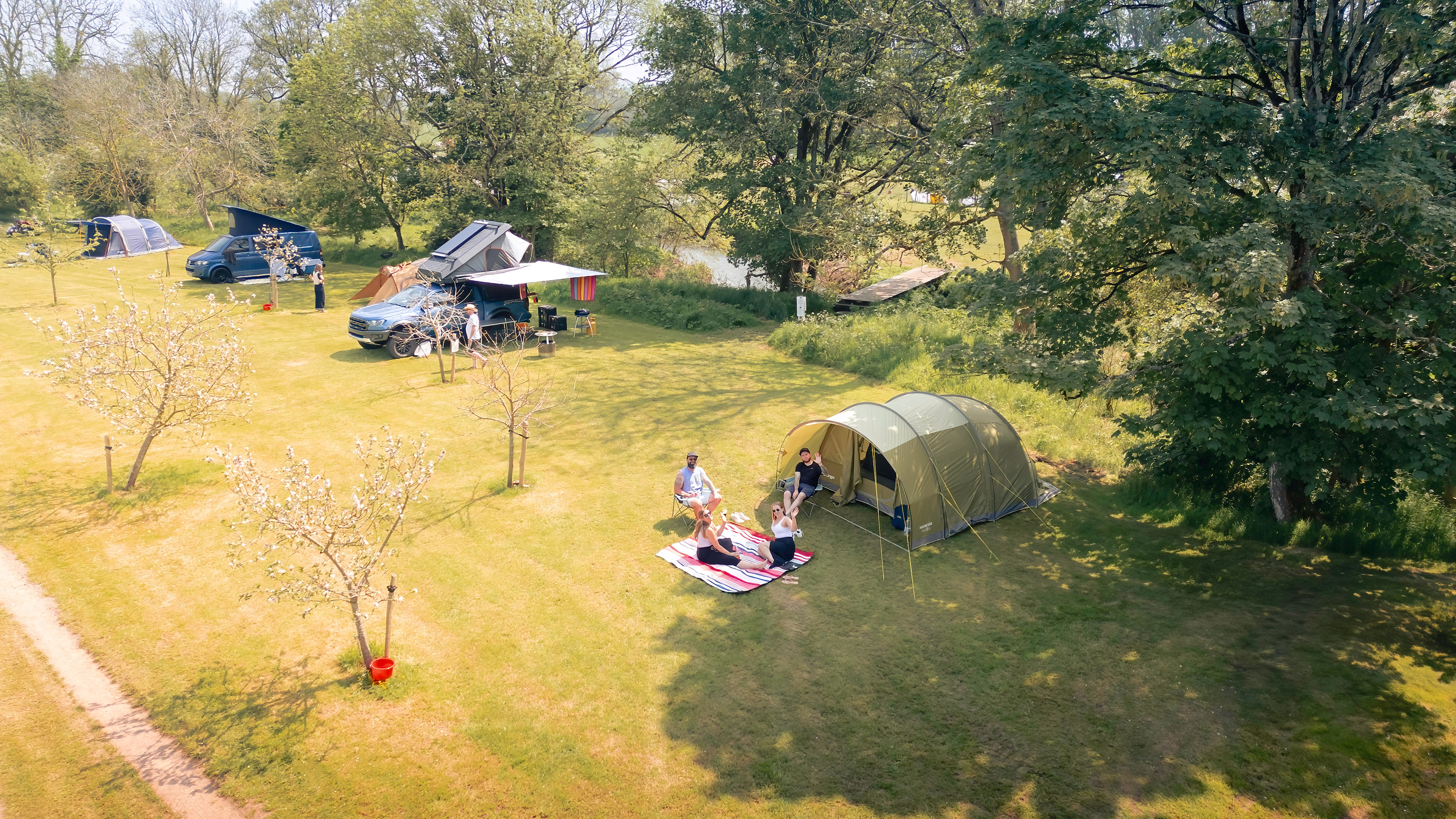 Sheltered by the large tree's, The Orchard gave plenty of lovely camping spots.