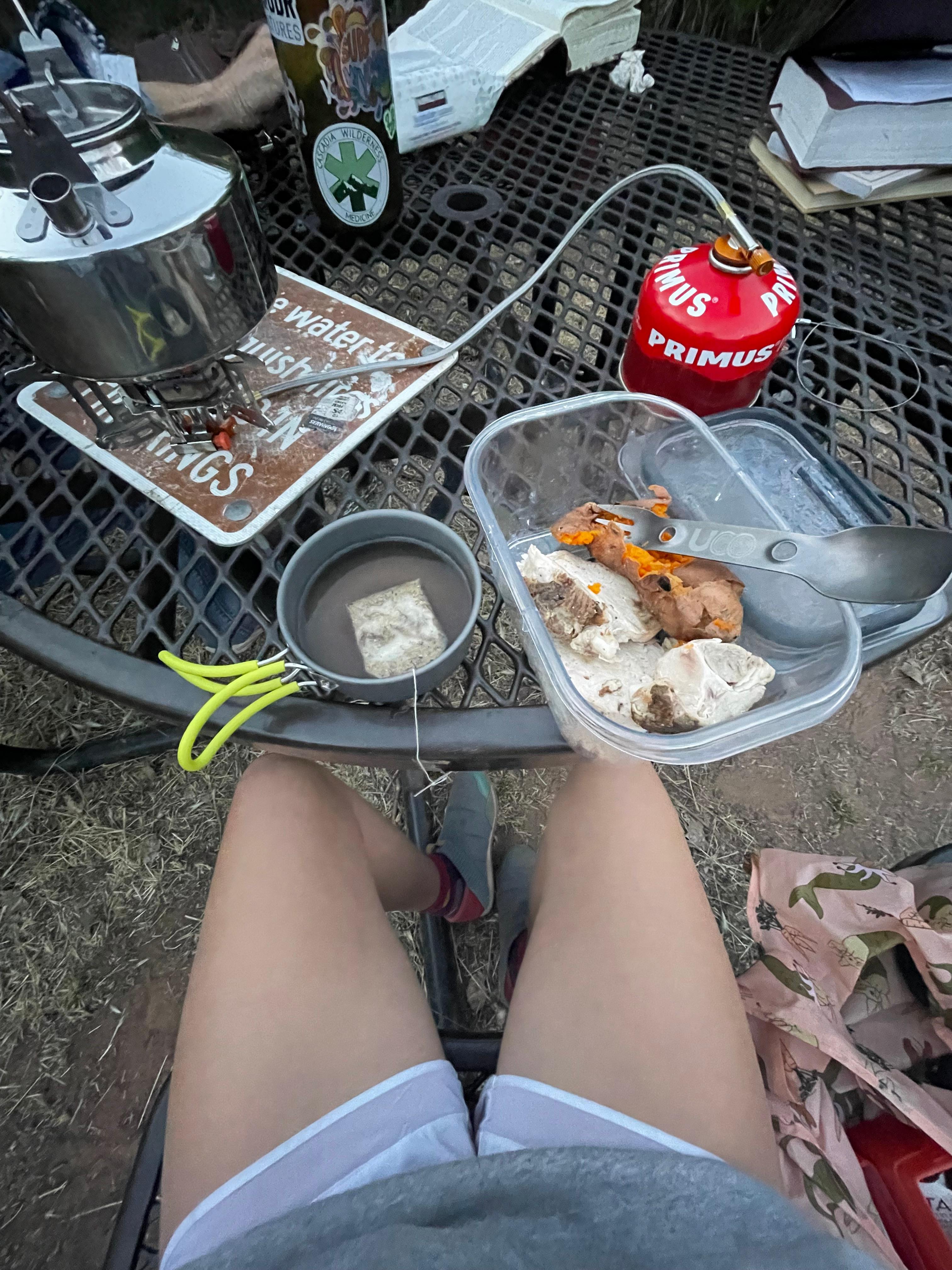 picnic tables and fire pits at each site