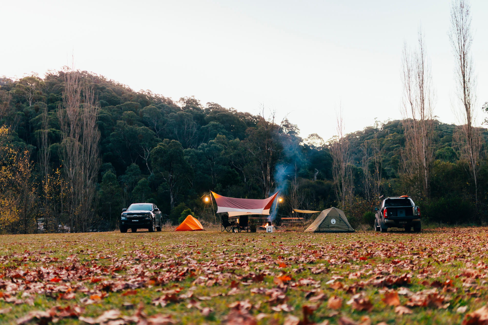 Camp is ready for the night