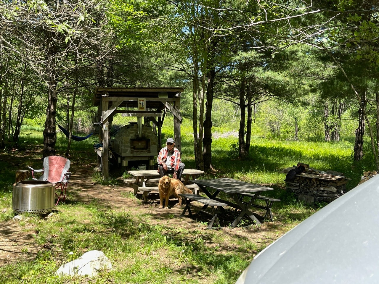 Looking from campsite toward amenities
