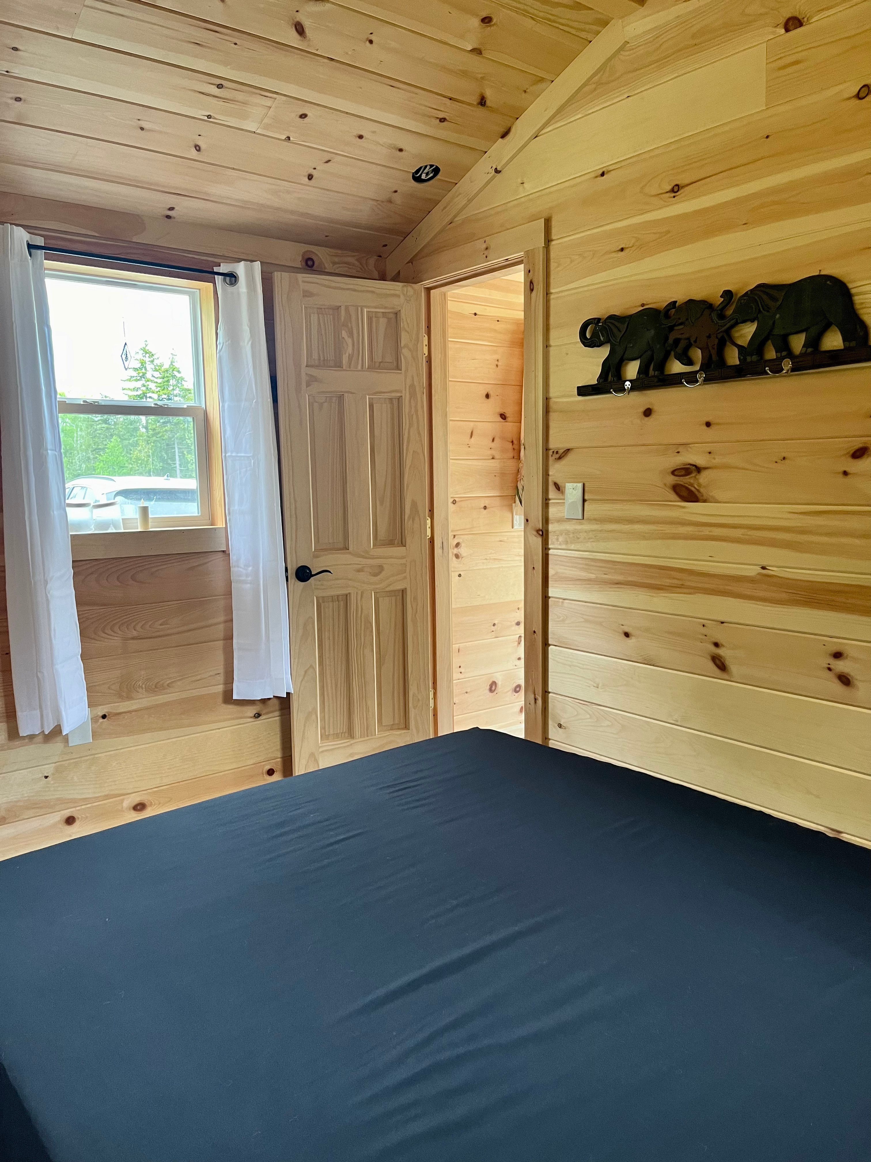 Bedroom door for extra privacy.
