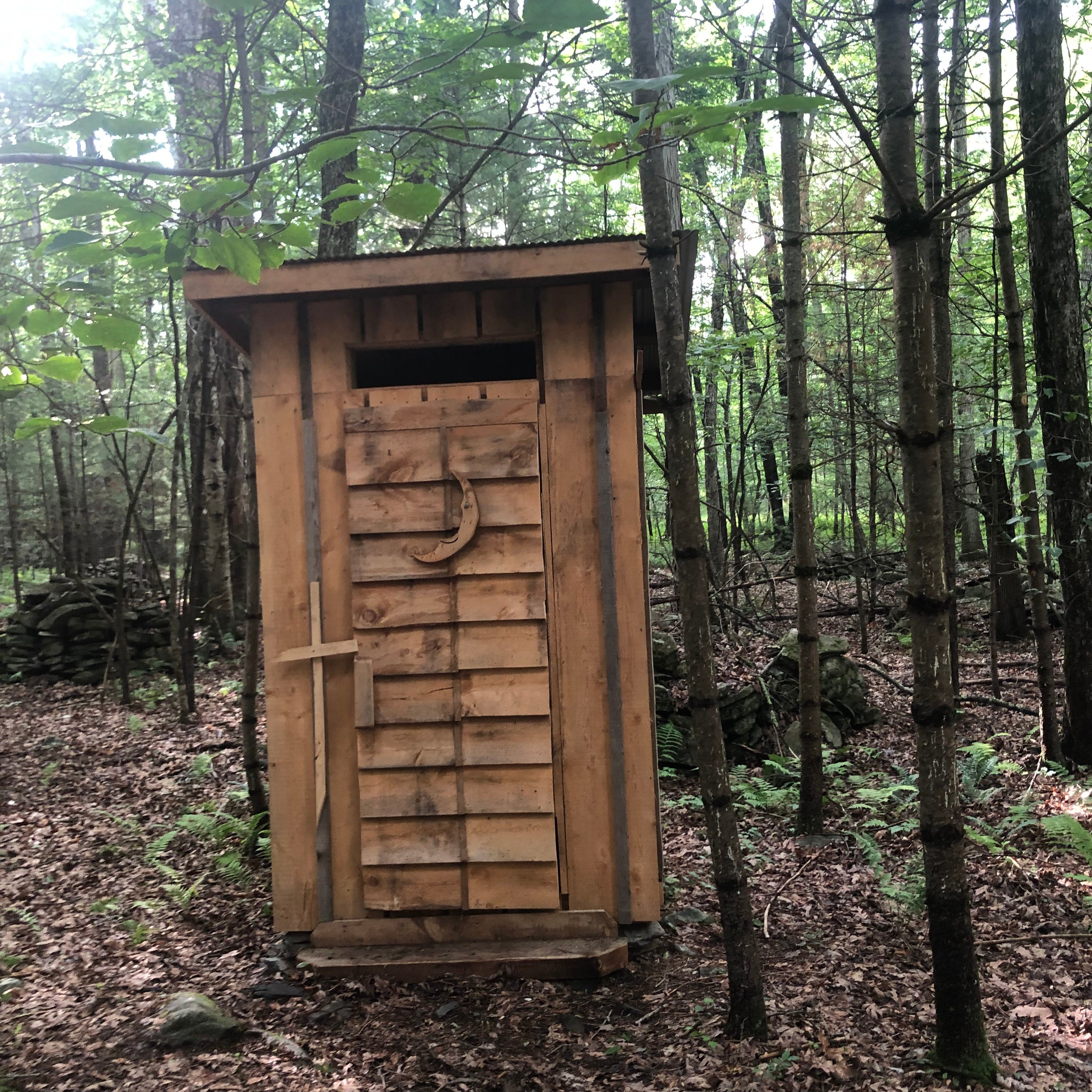Outhouse with composting toilet - screened, no bugs!