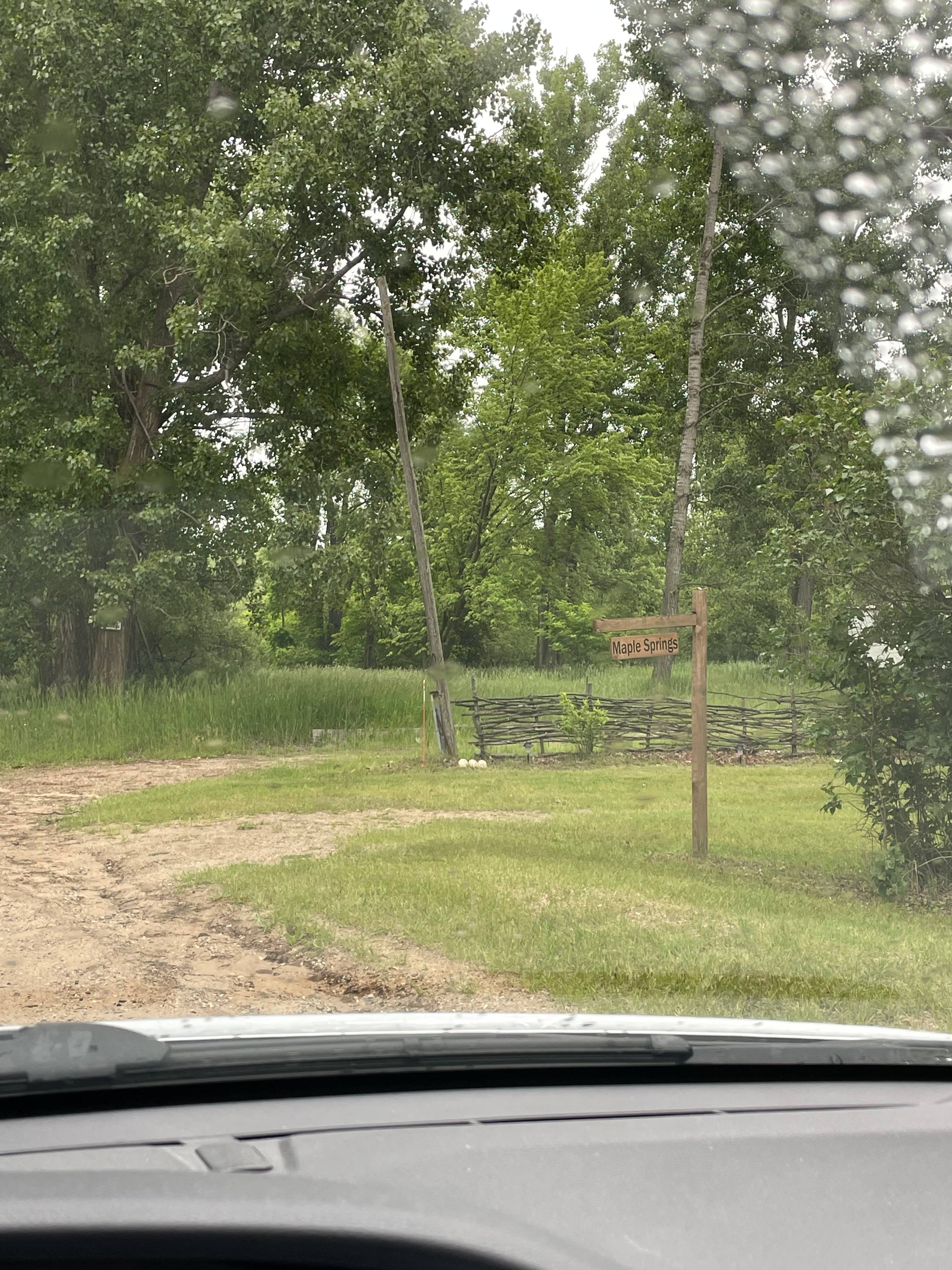 This is where you turn in from the road (: