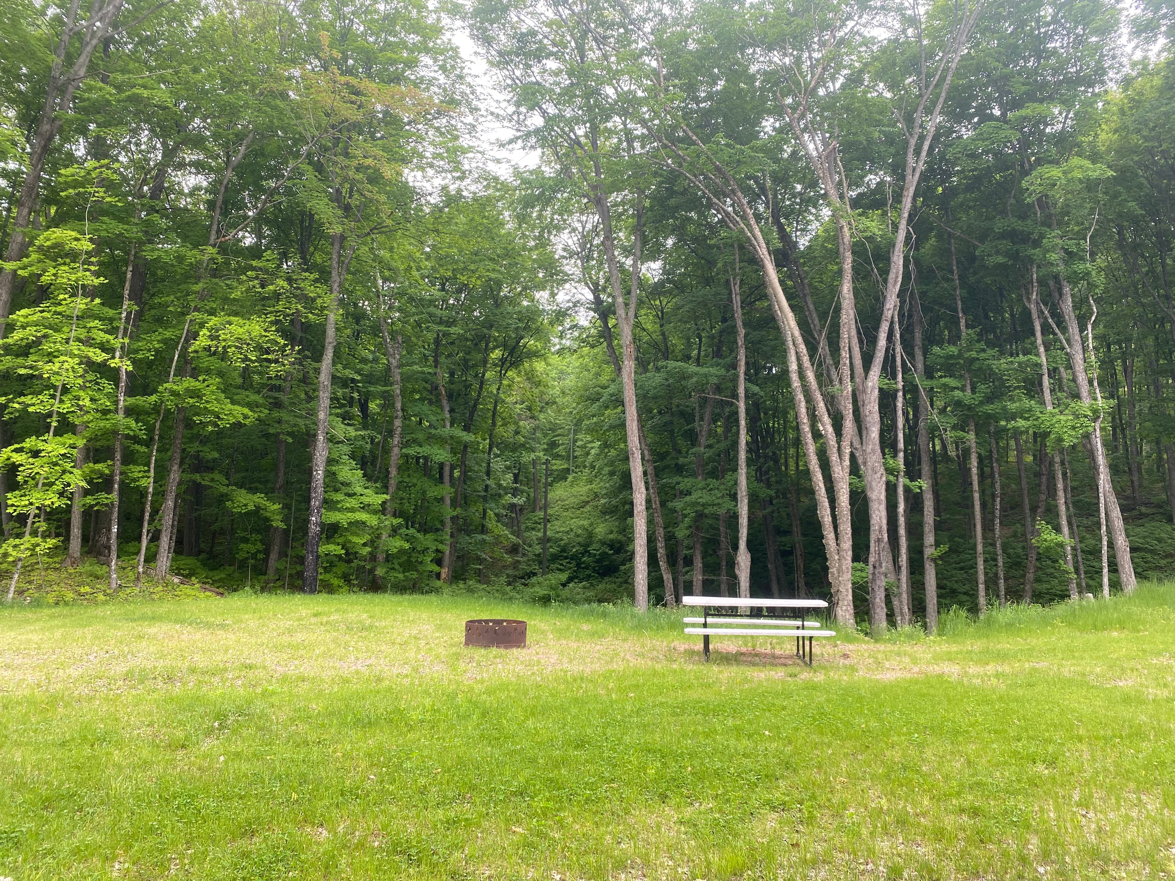Picnic and fire site. Optional camping site.