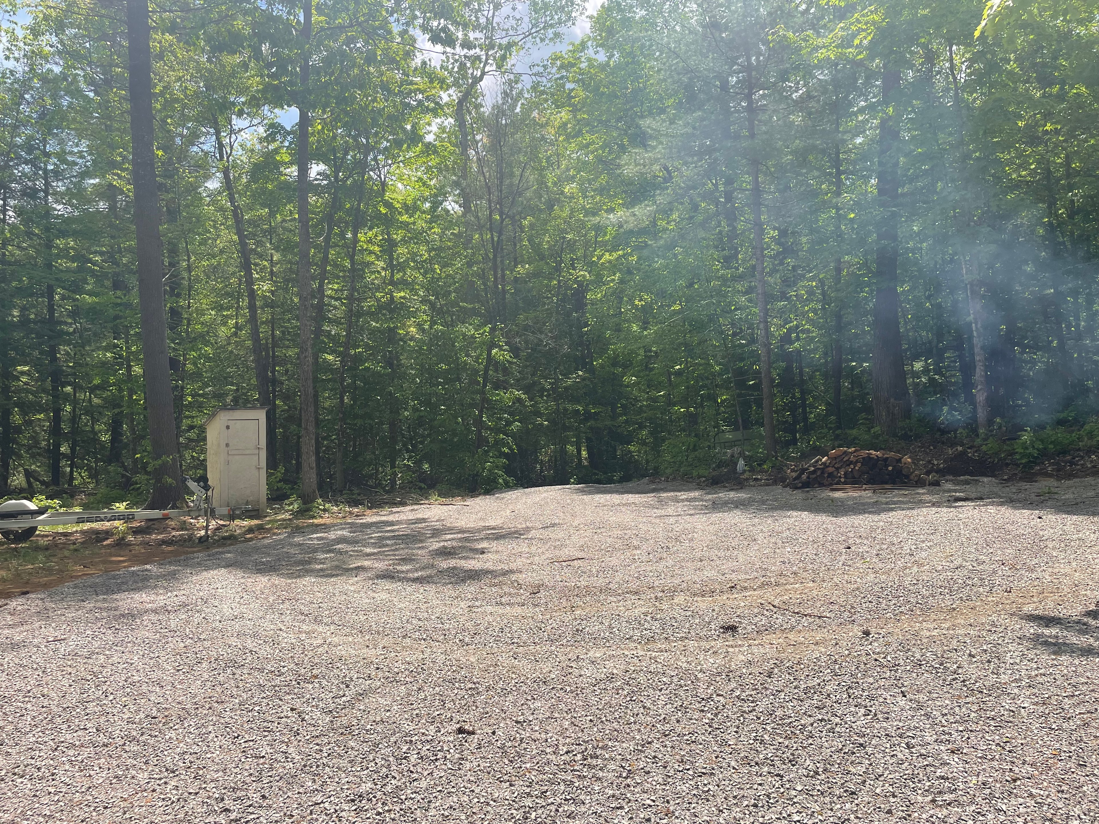 Driveway into site.  Pick where you would like to park your trai