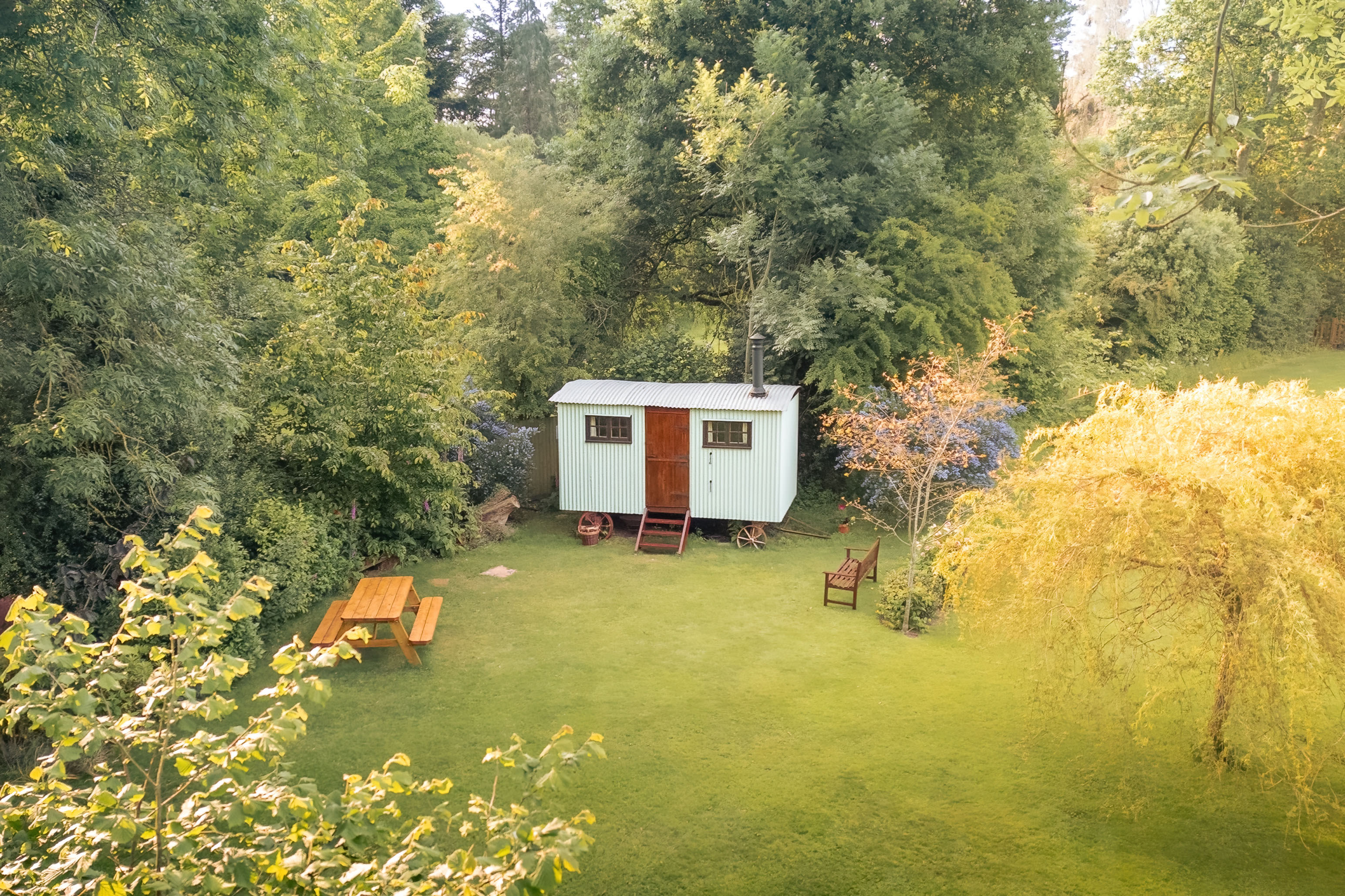 Well positioned in a peaceful area in the garden.