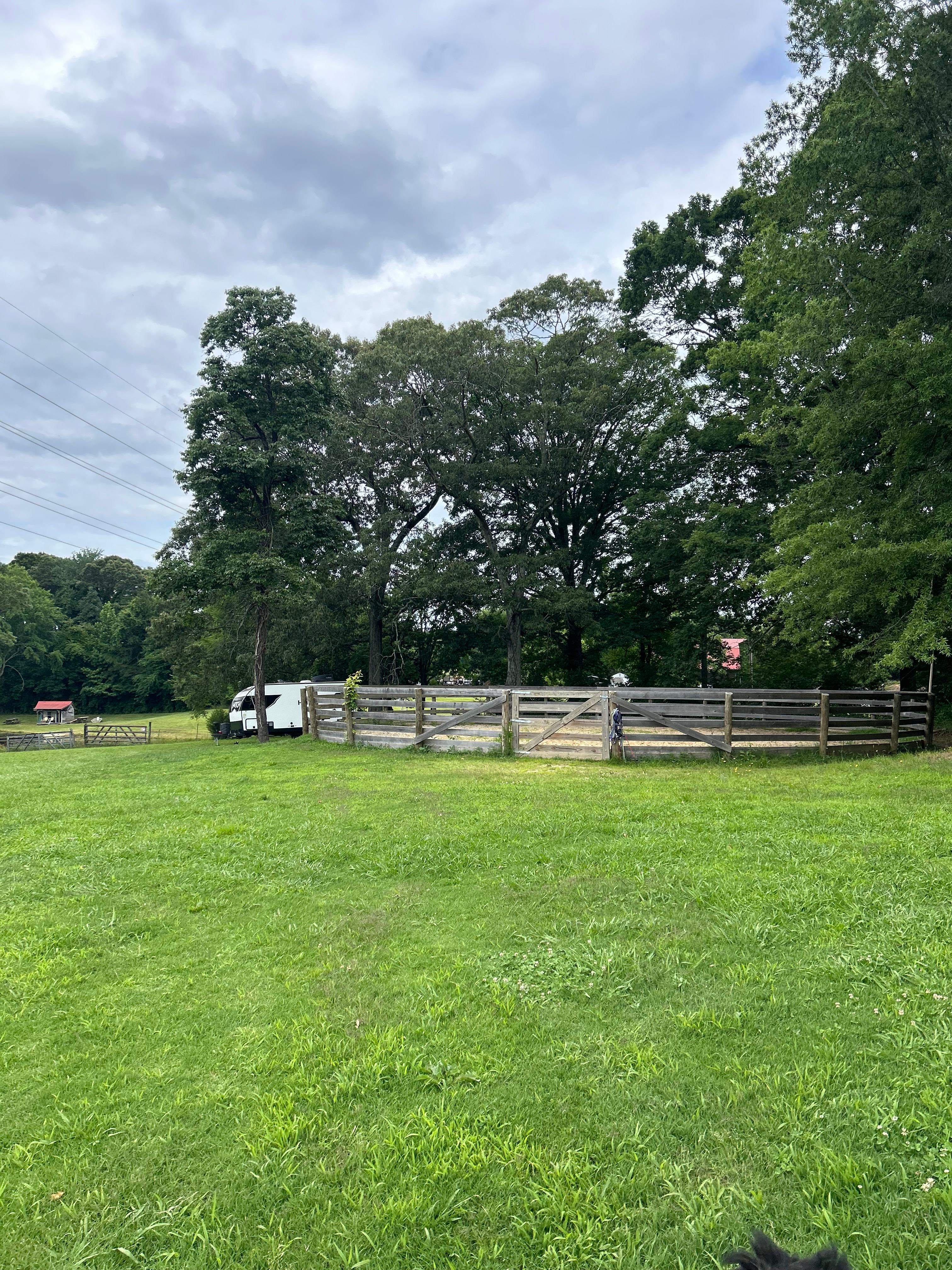 Round pen next to site