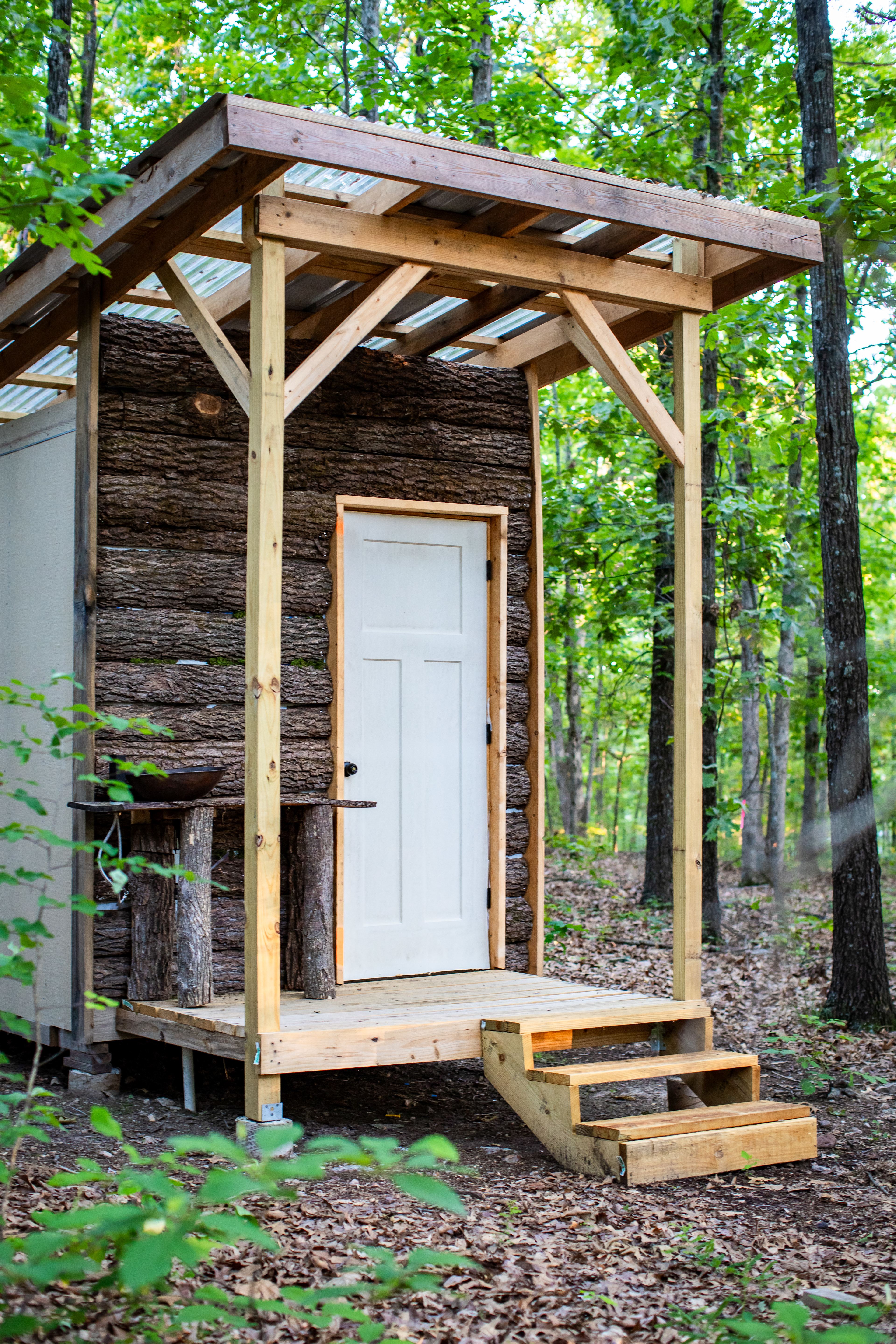 Tiny off grid A frame in the woods