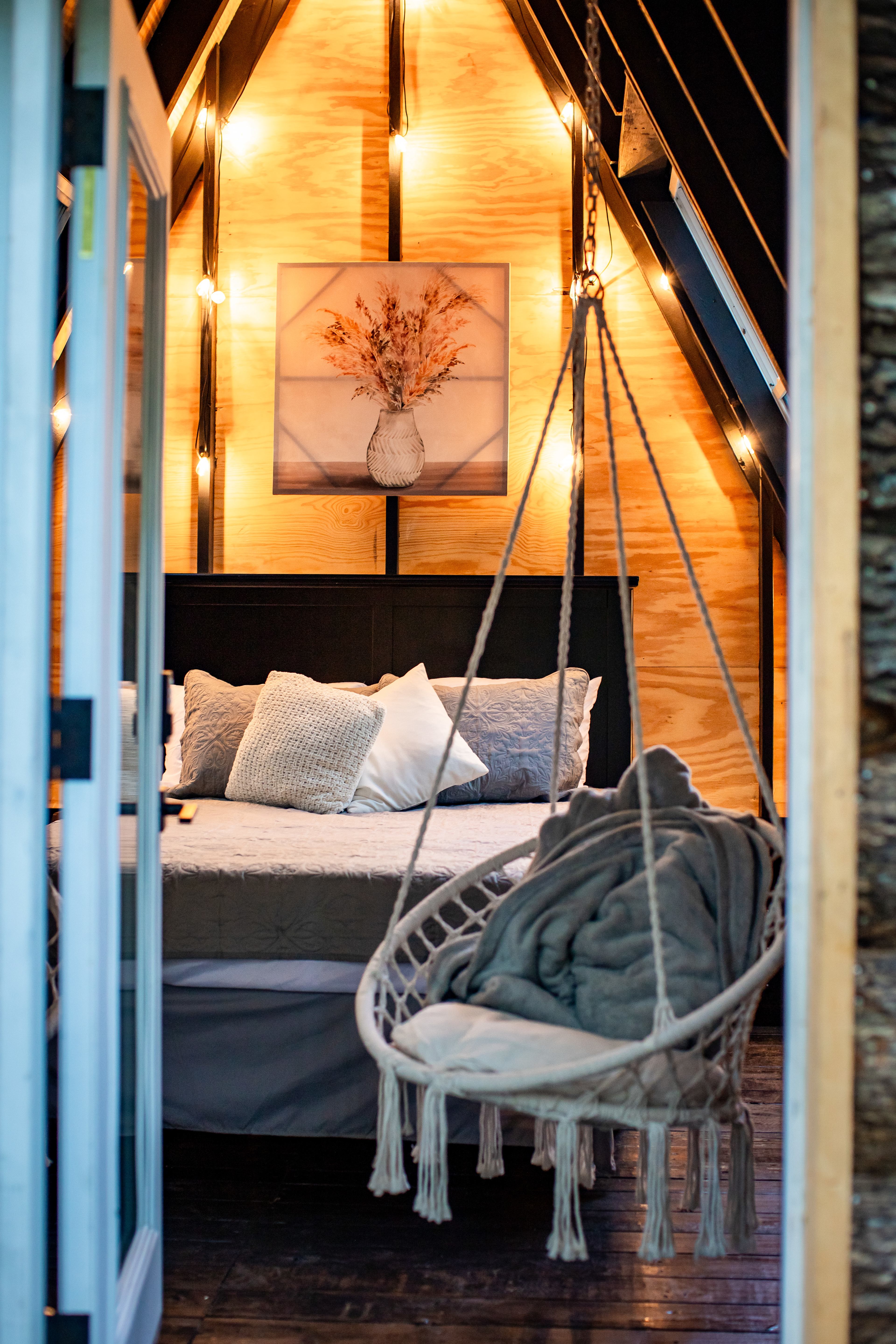 Tiny off grid A frame in the woods