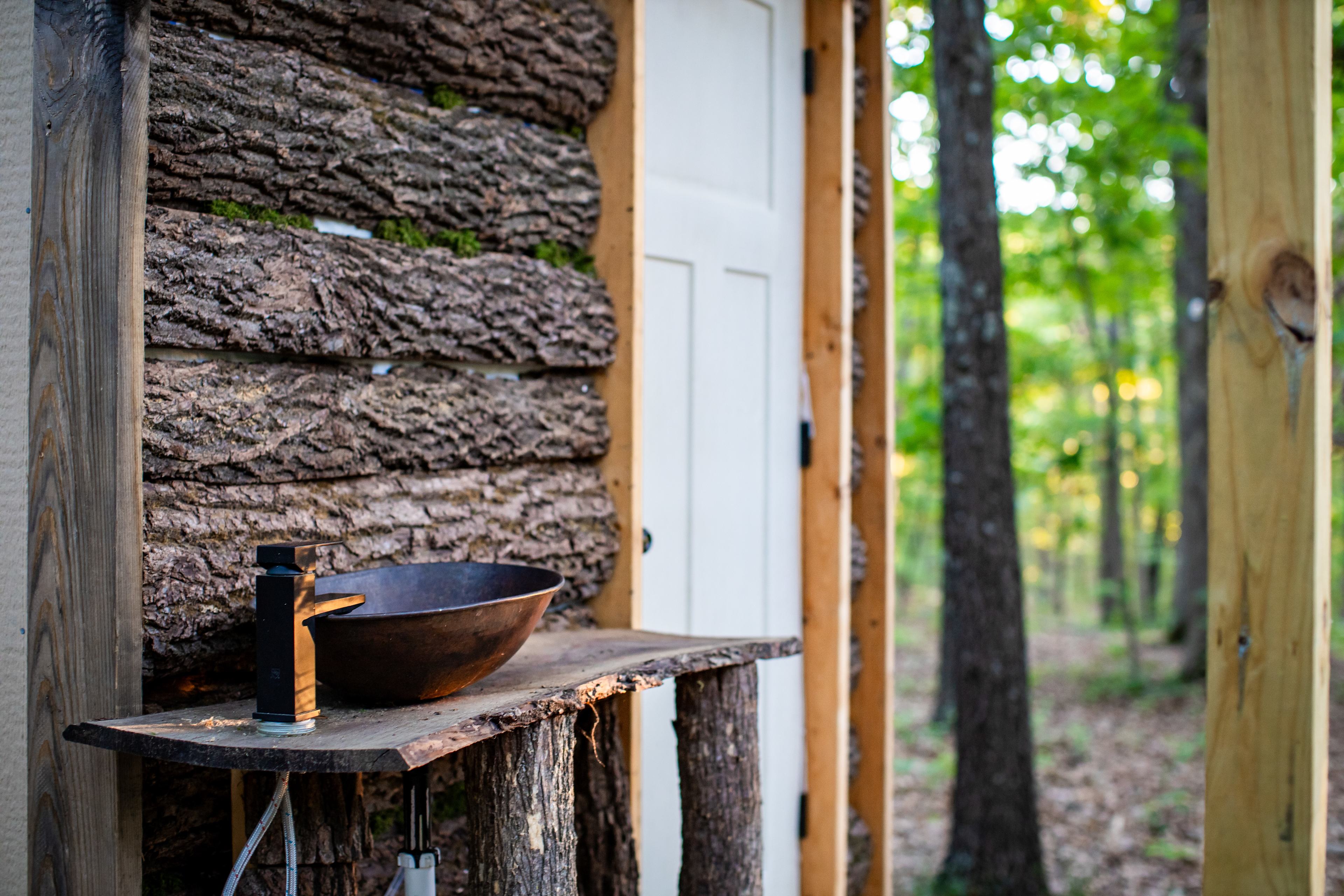 Tiny off grid A frame in the woods