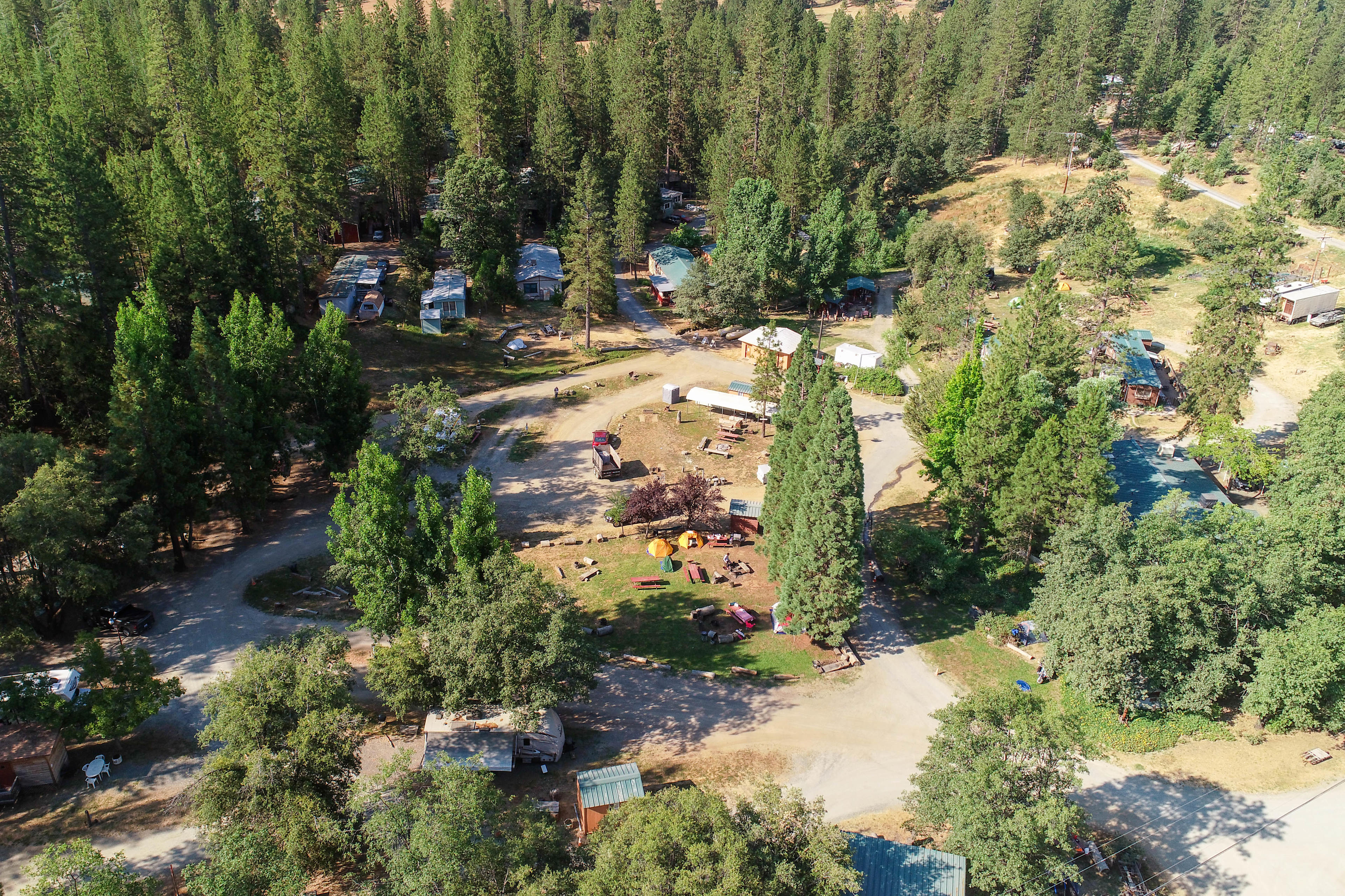 Aerial of Center Tent Area