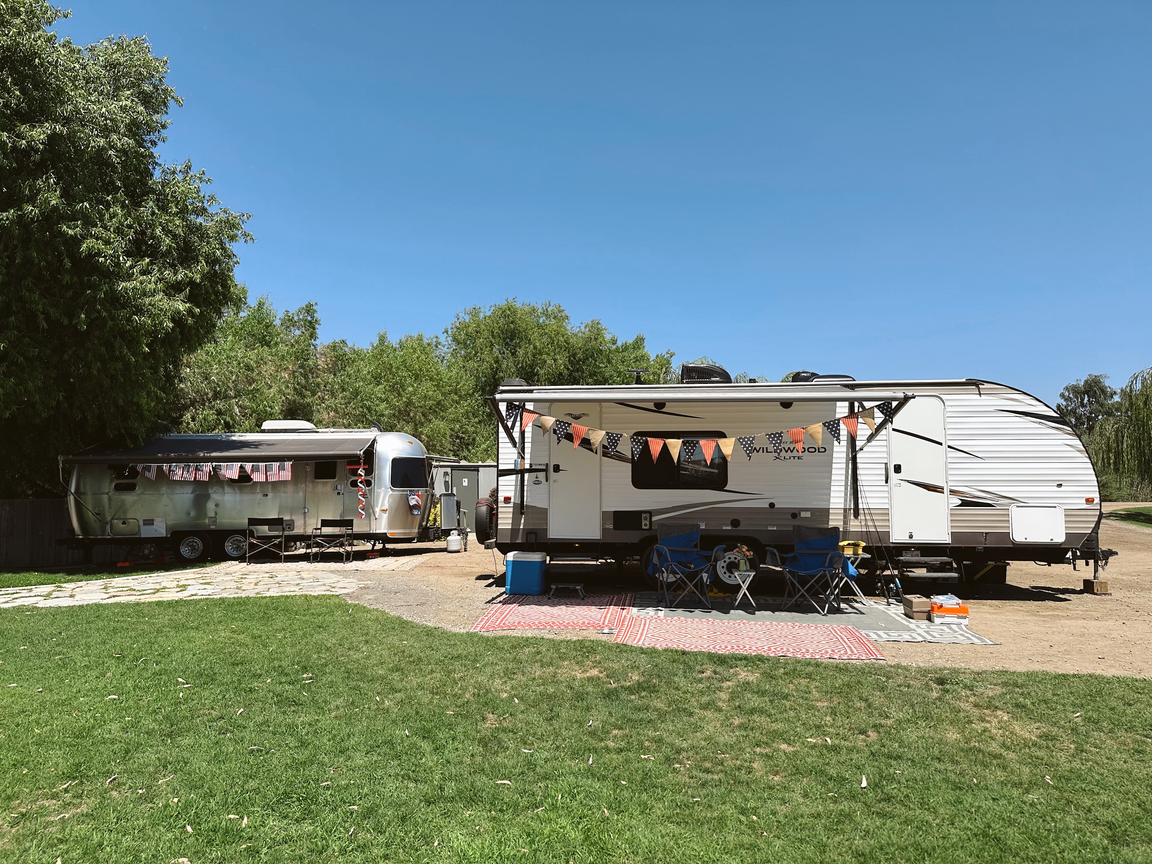 Trailers at the property