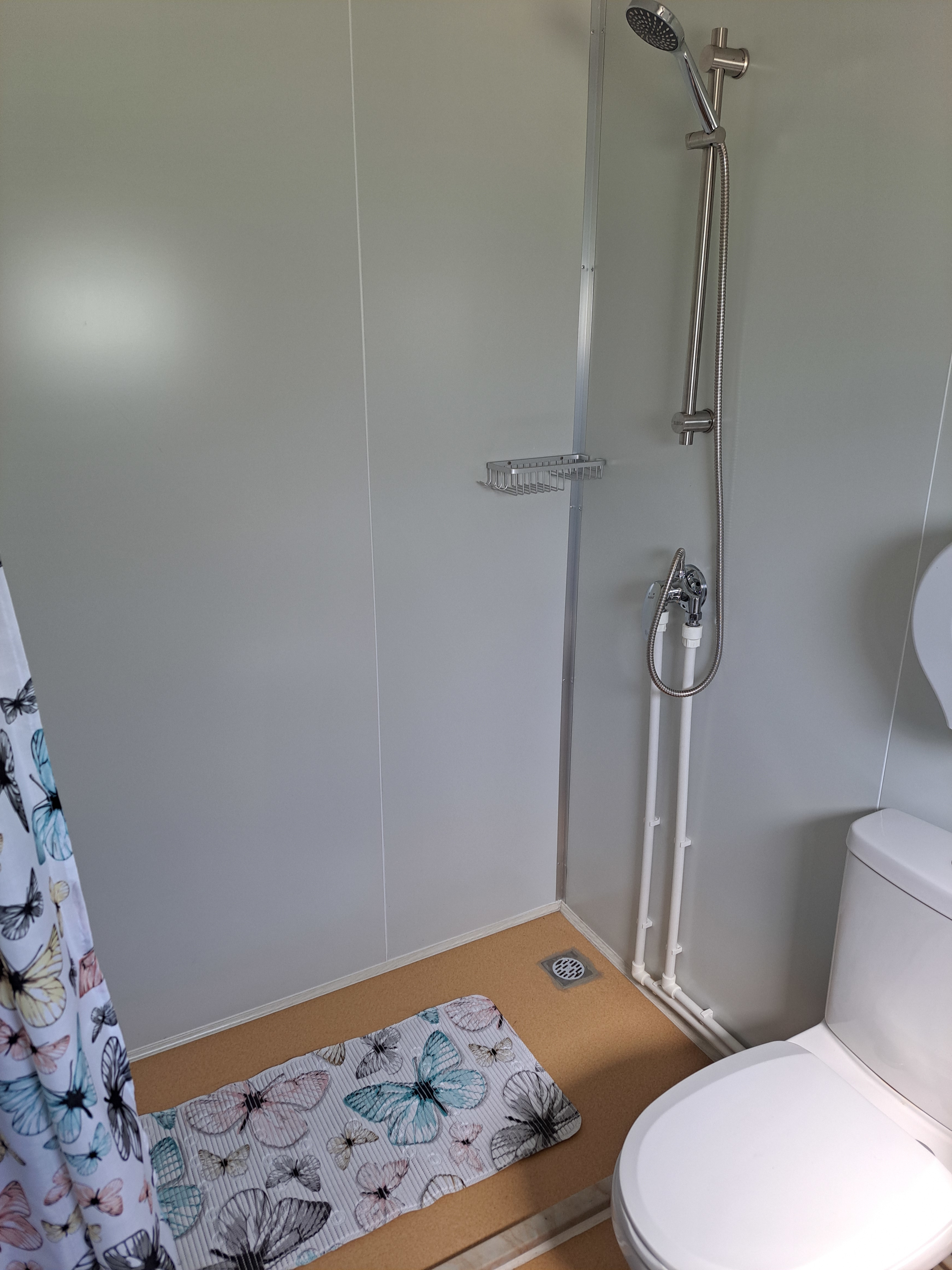 We are encouraged to continue making upgrades for all our campers.  Our brand new shower unit is a game changer for long/short term stays.