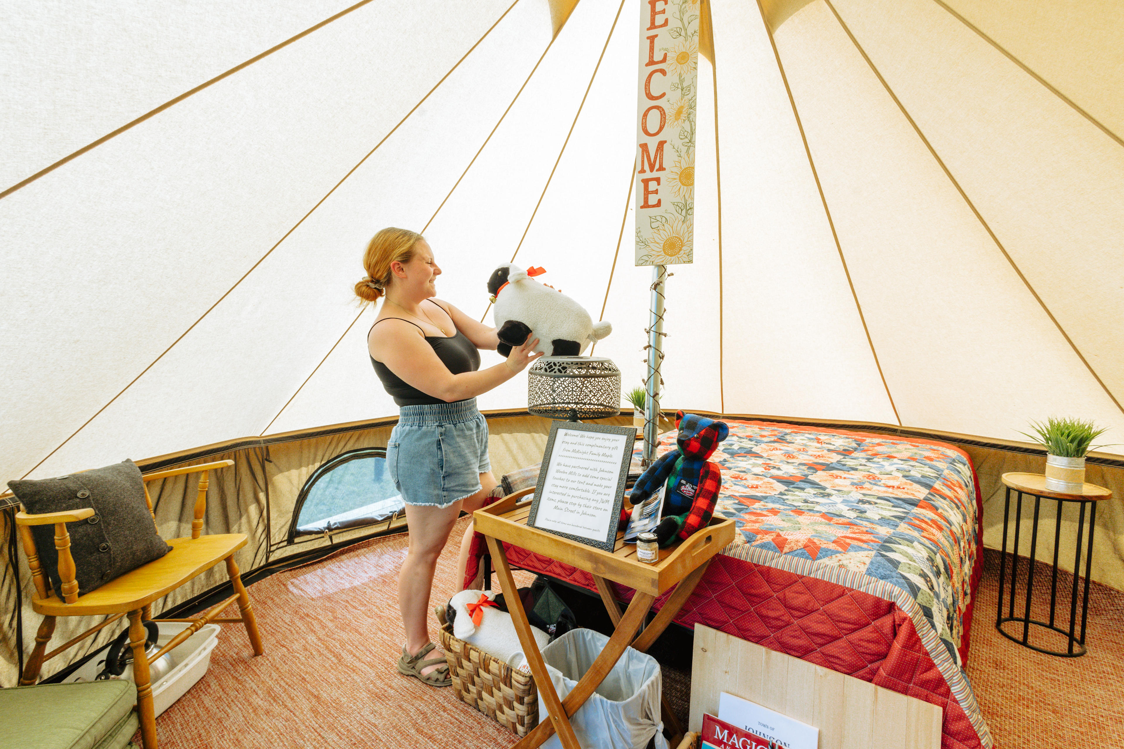 Catrina put so much thought into this tent! 