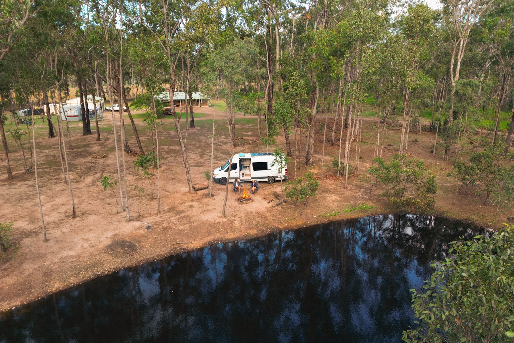 We had the perfect setup by the water.