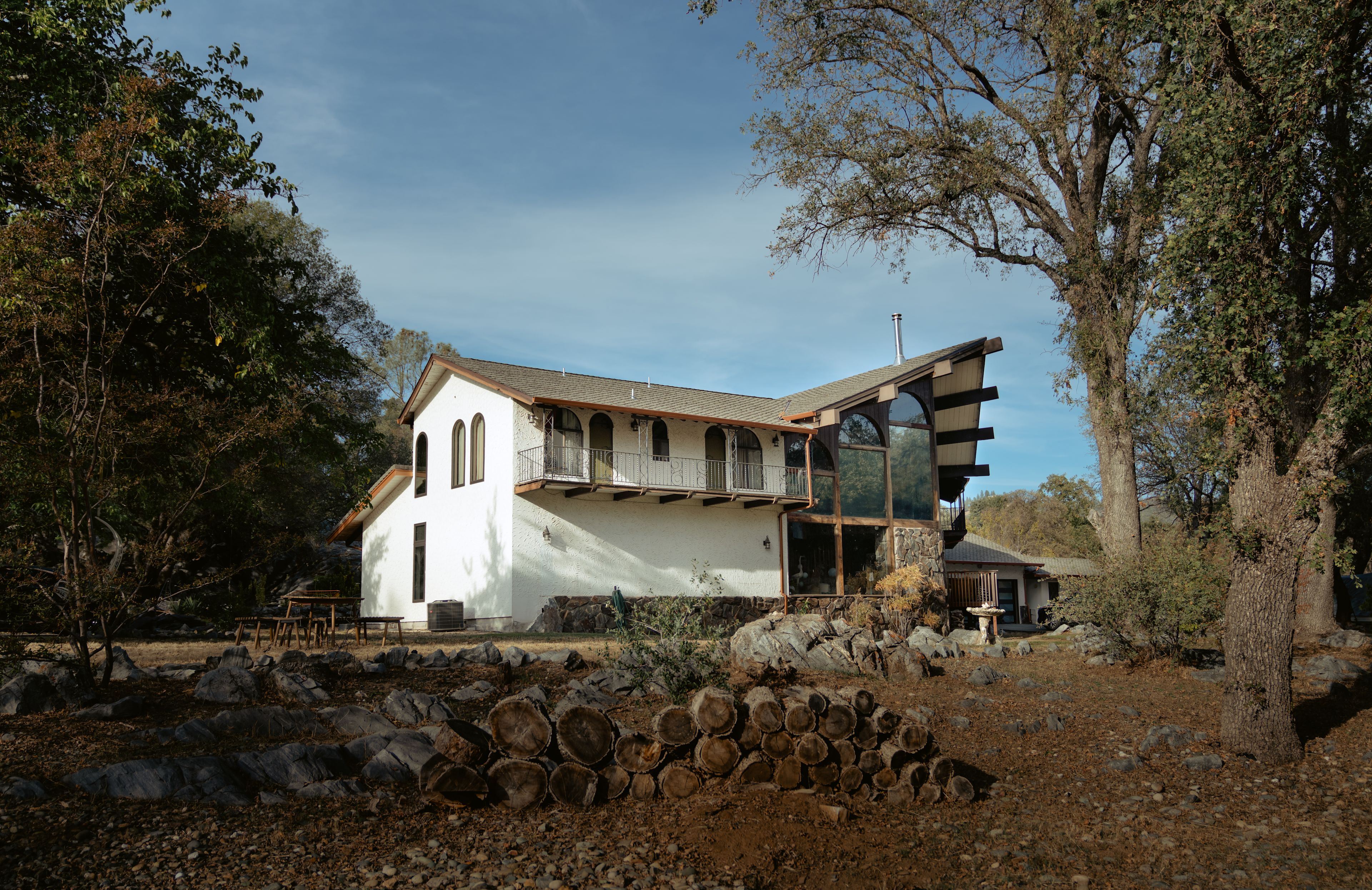The main house is also a gathering space for private retreats and events. 