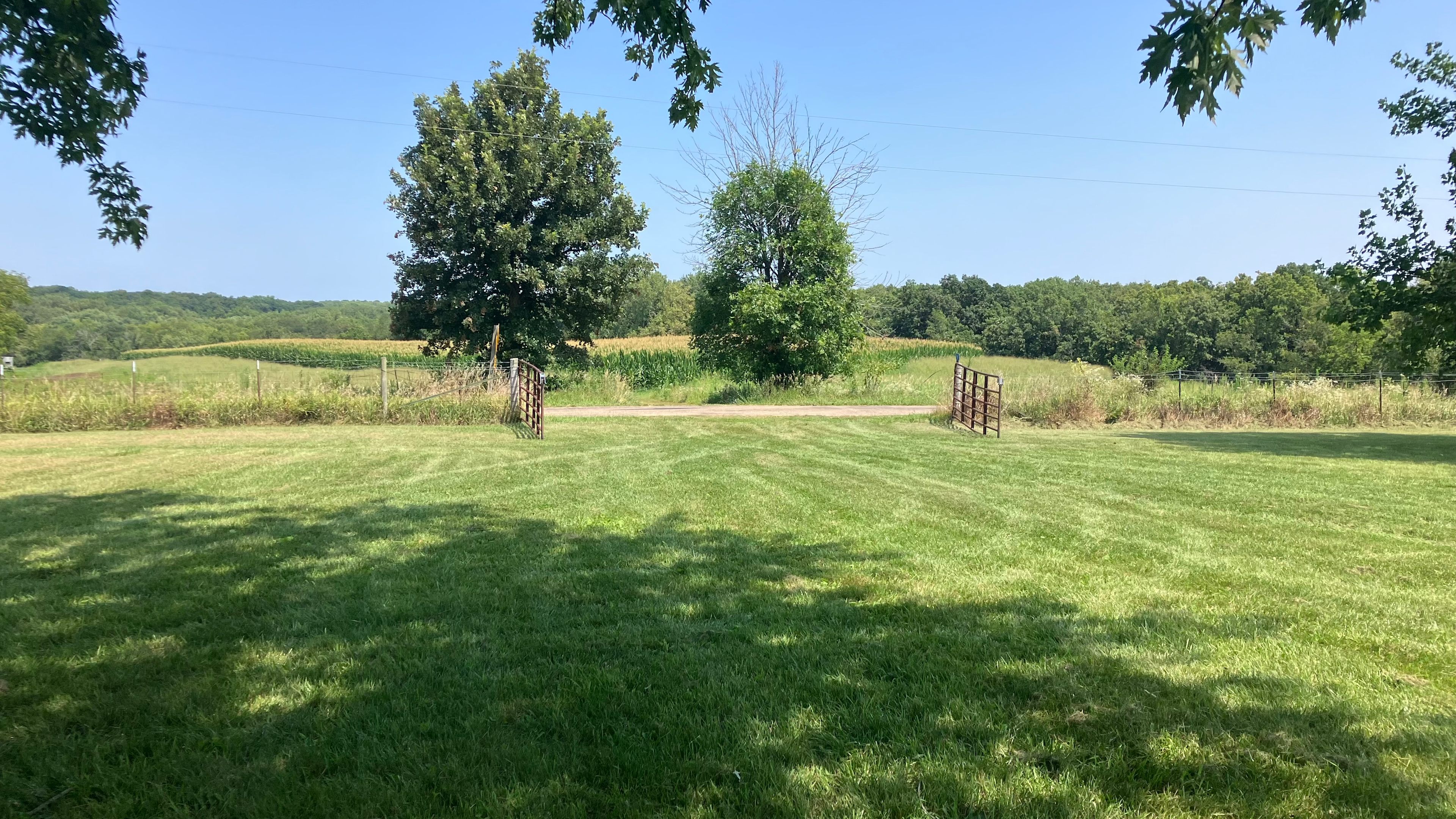 View towards the road where you pull in
