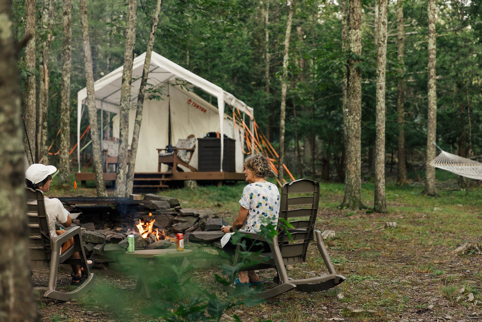 Outdoor living at its finest around the campfire