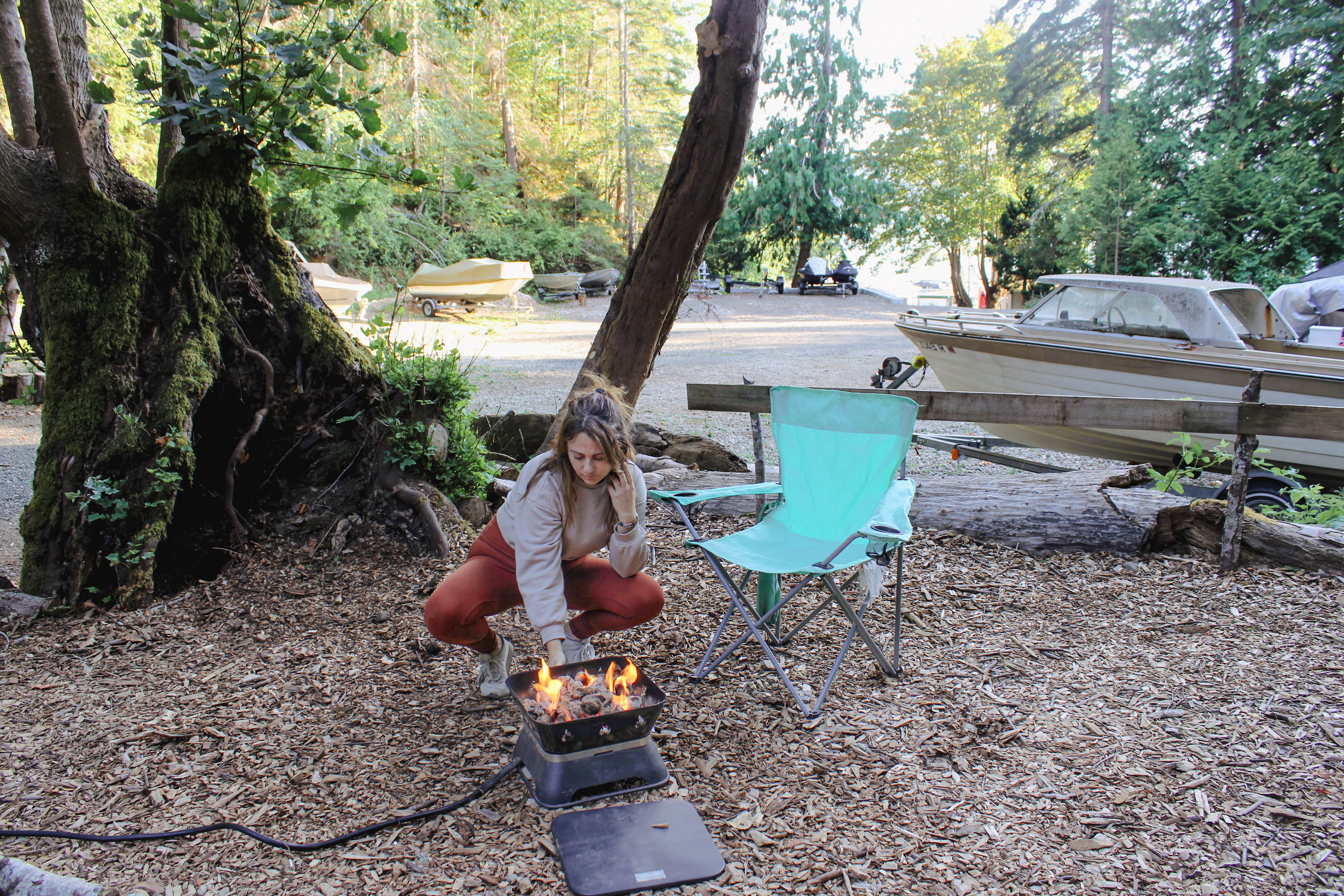 there is a fireban, but propane fires are always handy