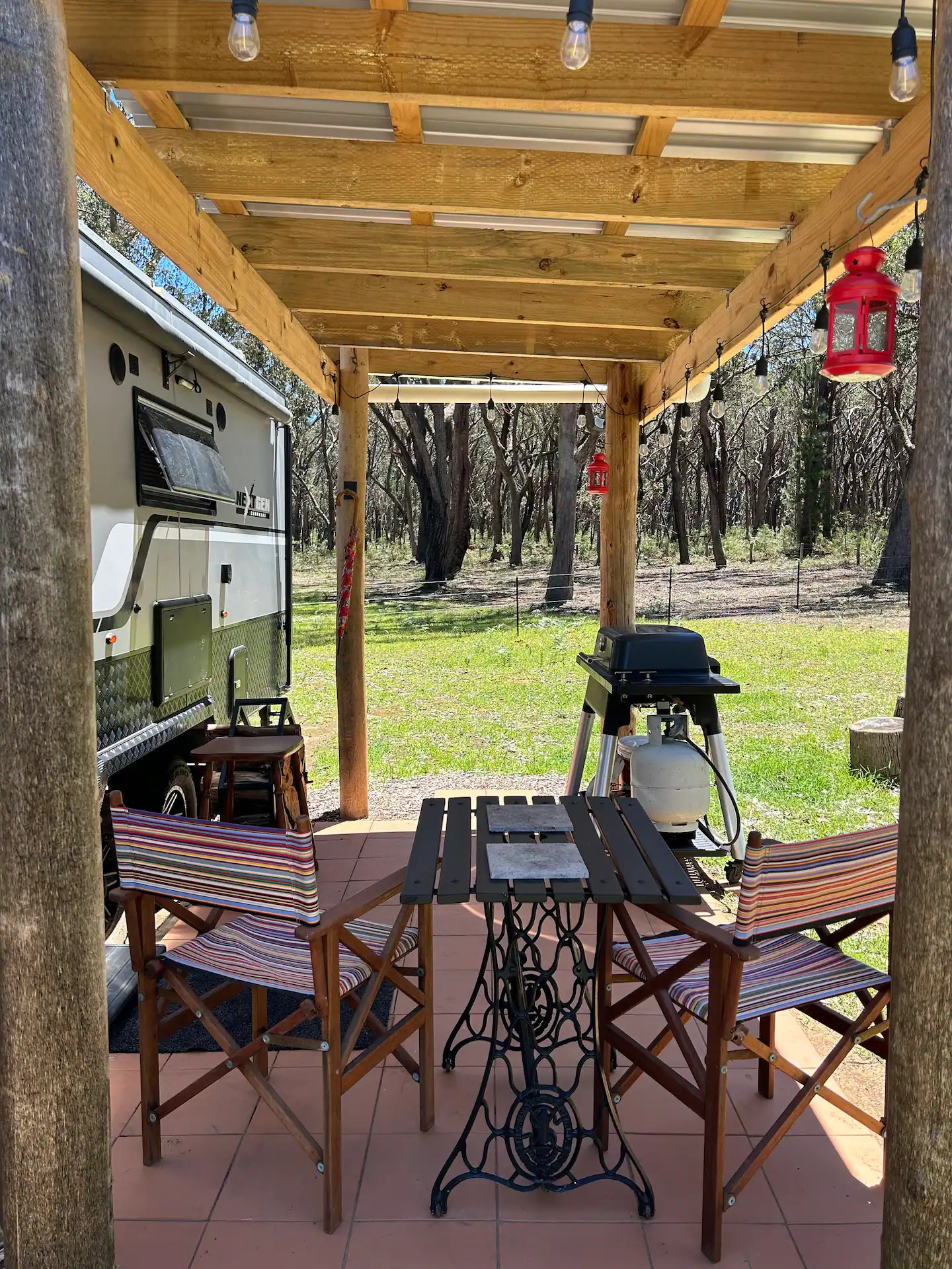 Off Grid Eco Van in a Bush Setting