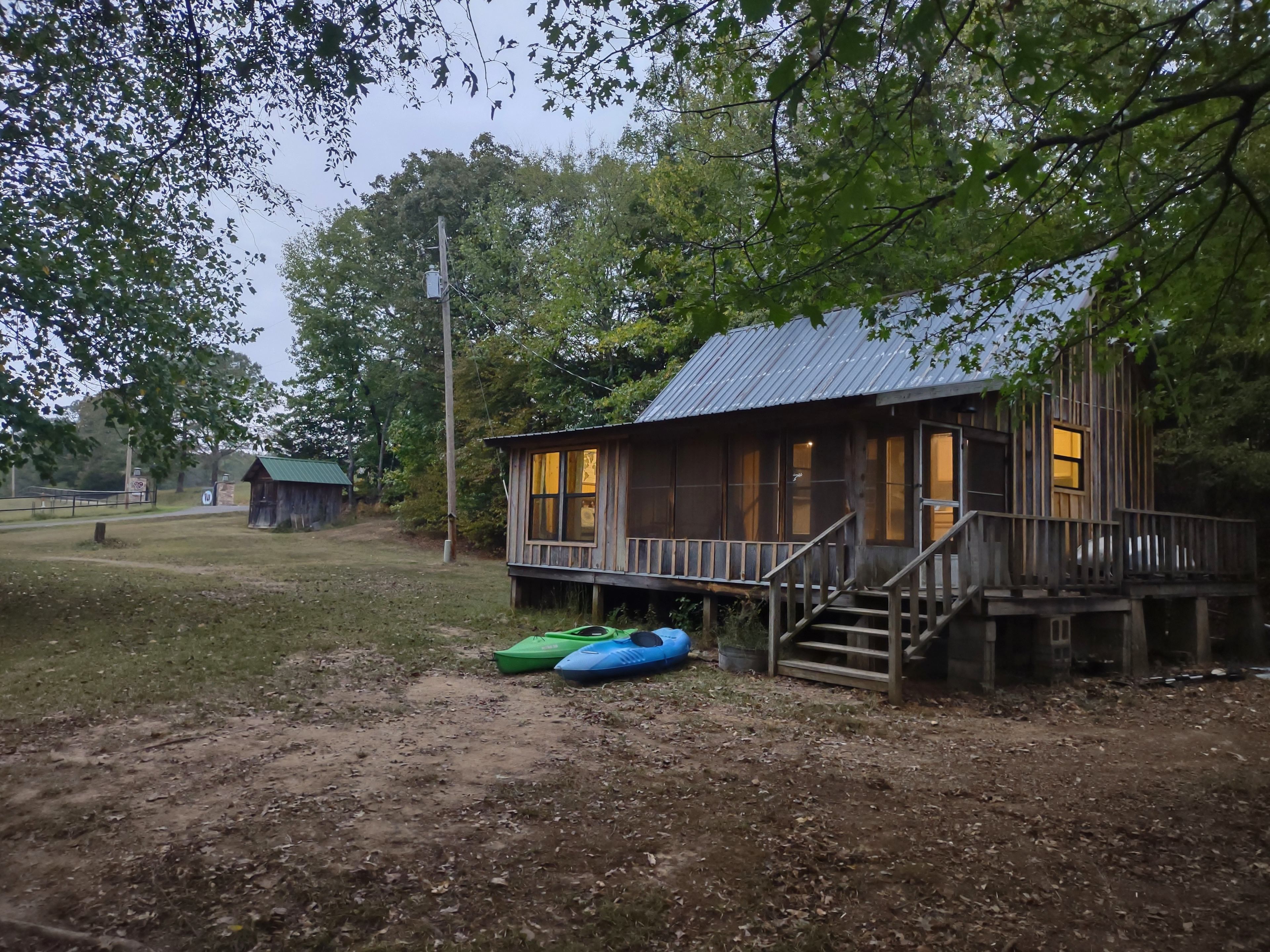 The Shack is simple but cute. Two kayaks are provided for guests! 