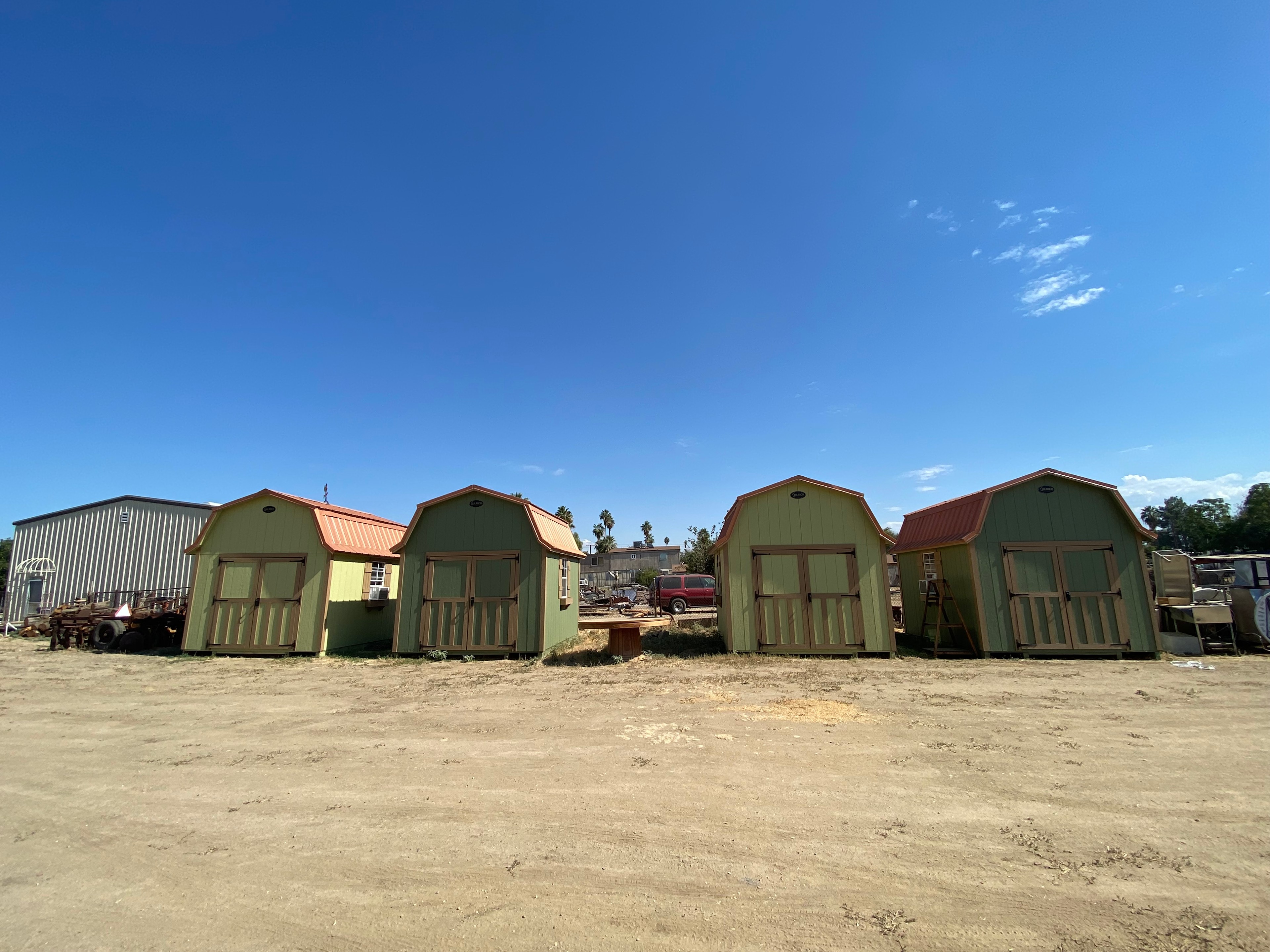 there are 4 cabins, there are two generators to run the A/C and lights 
in them. 