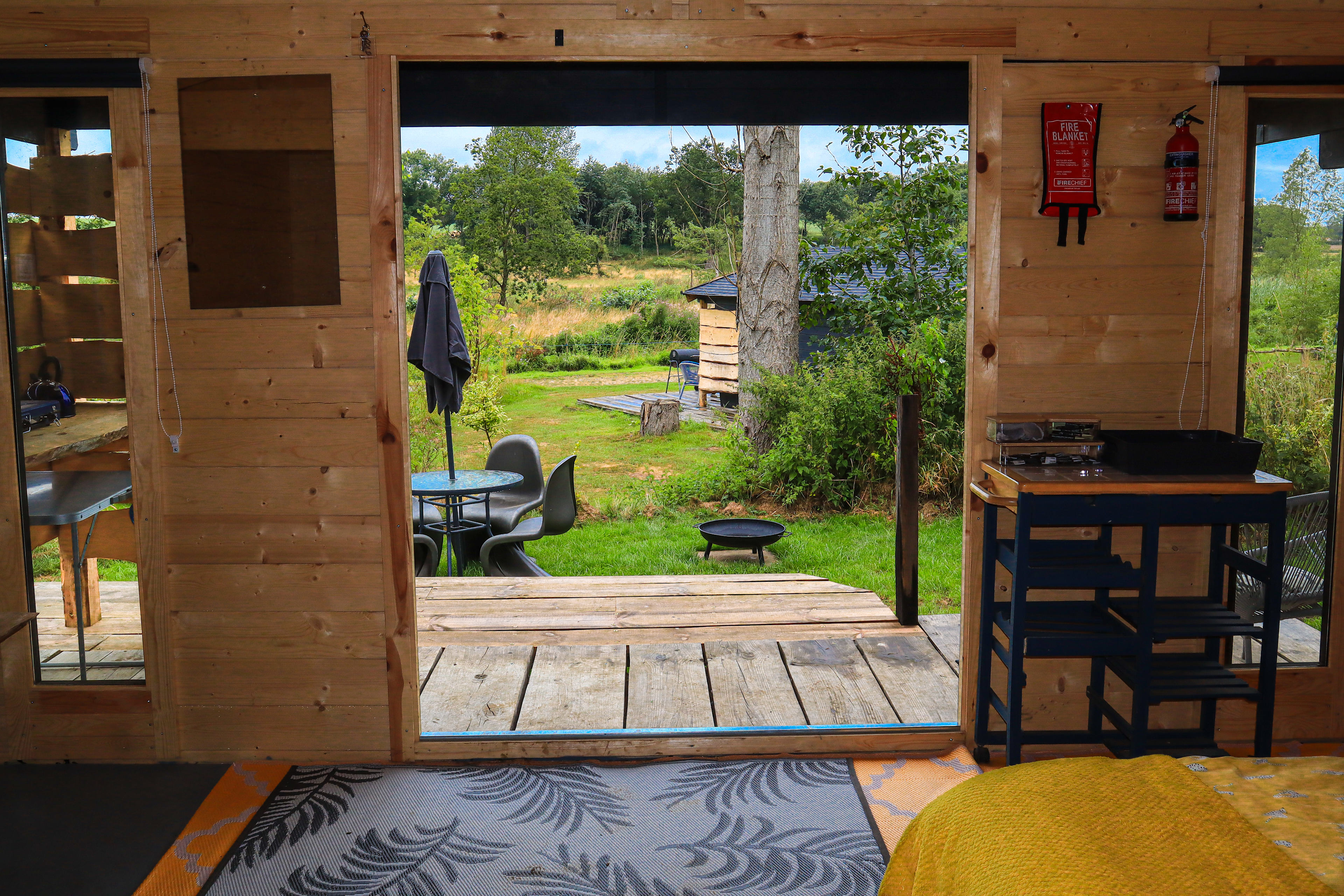 The view from cabin gold finch, as you can see they are surrounded by nature