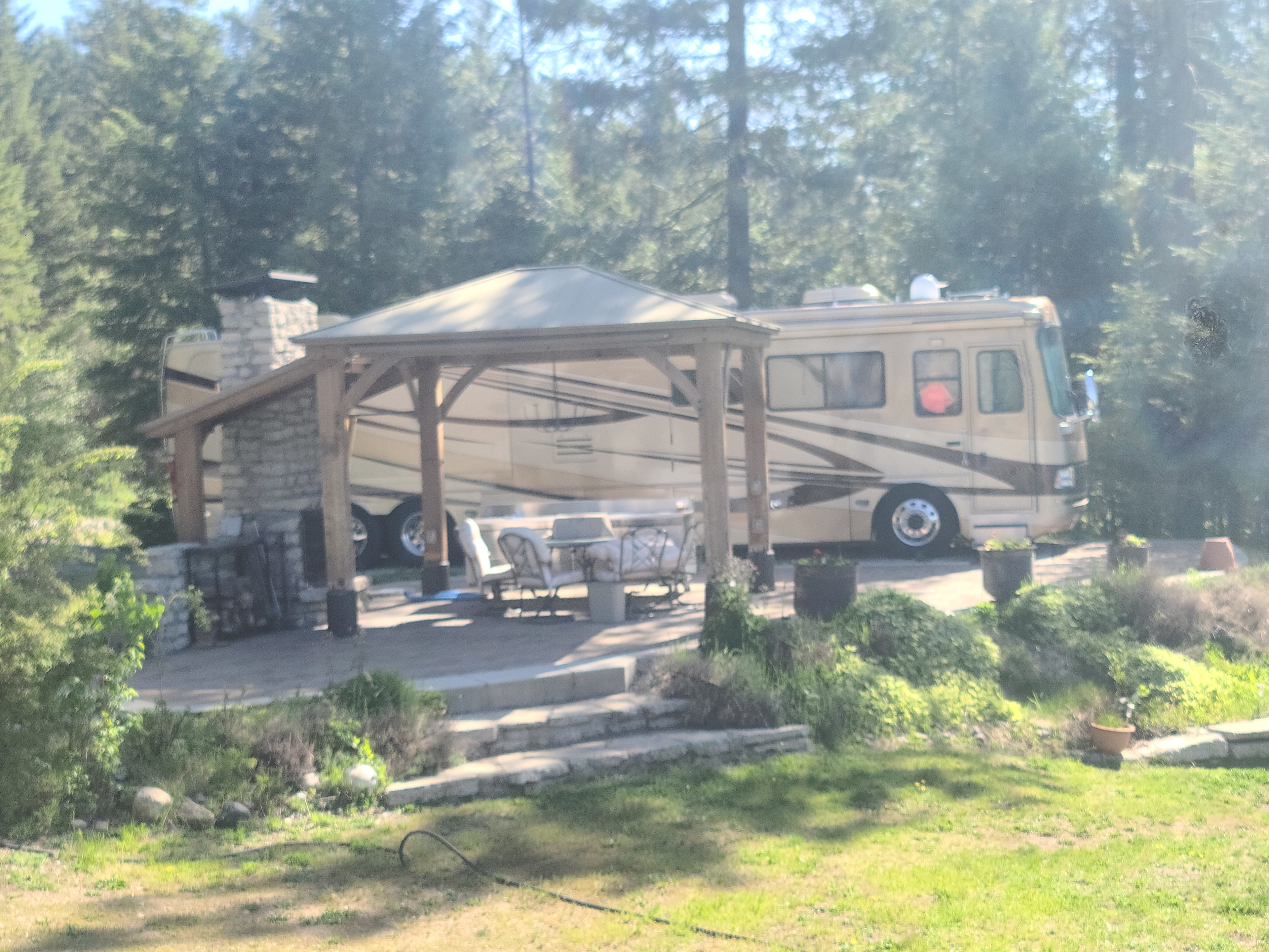 Easy in and out, and you'll have use of the patio and gazebo and seasonal use of the fireplace.