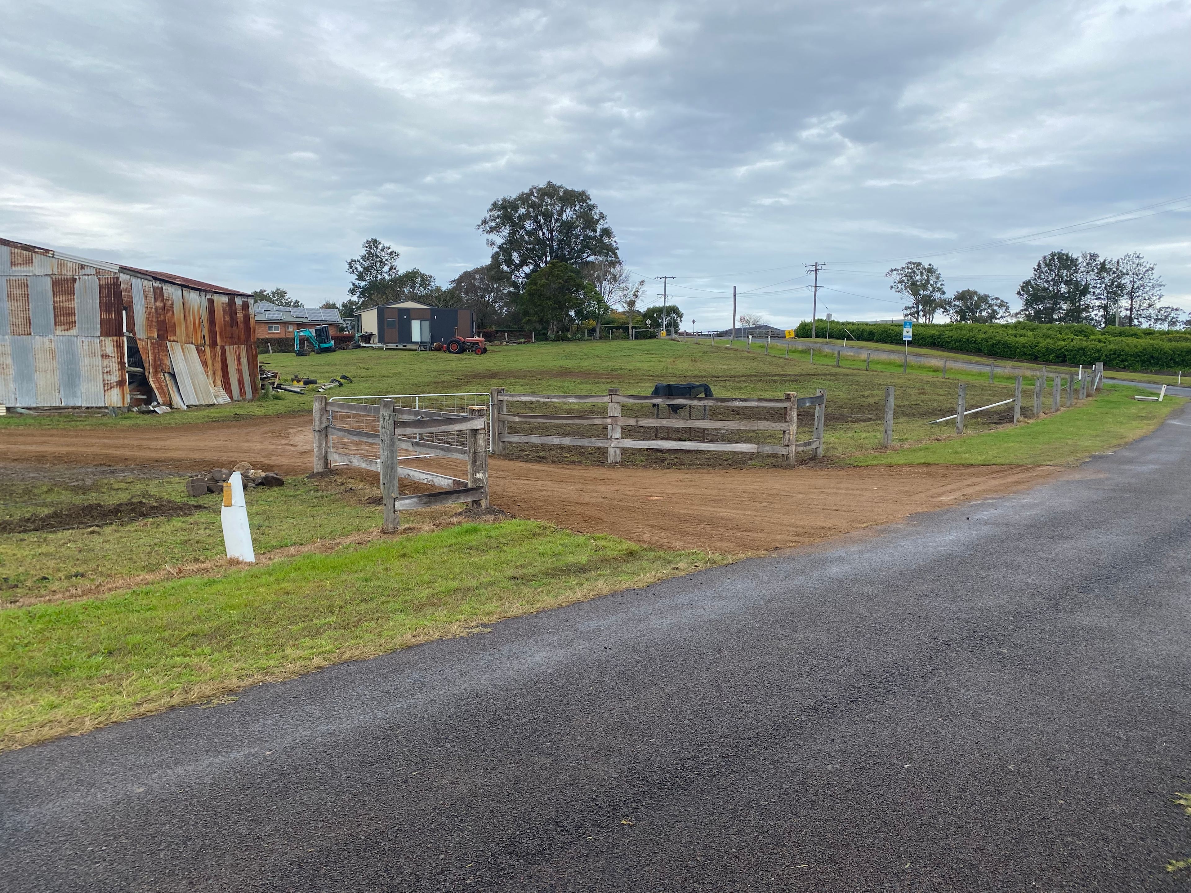Site 1 is at the top of the paddock and Site 2 is the area in the foreground.