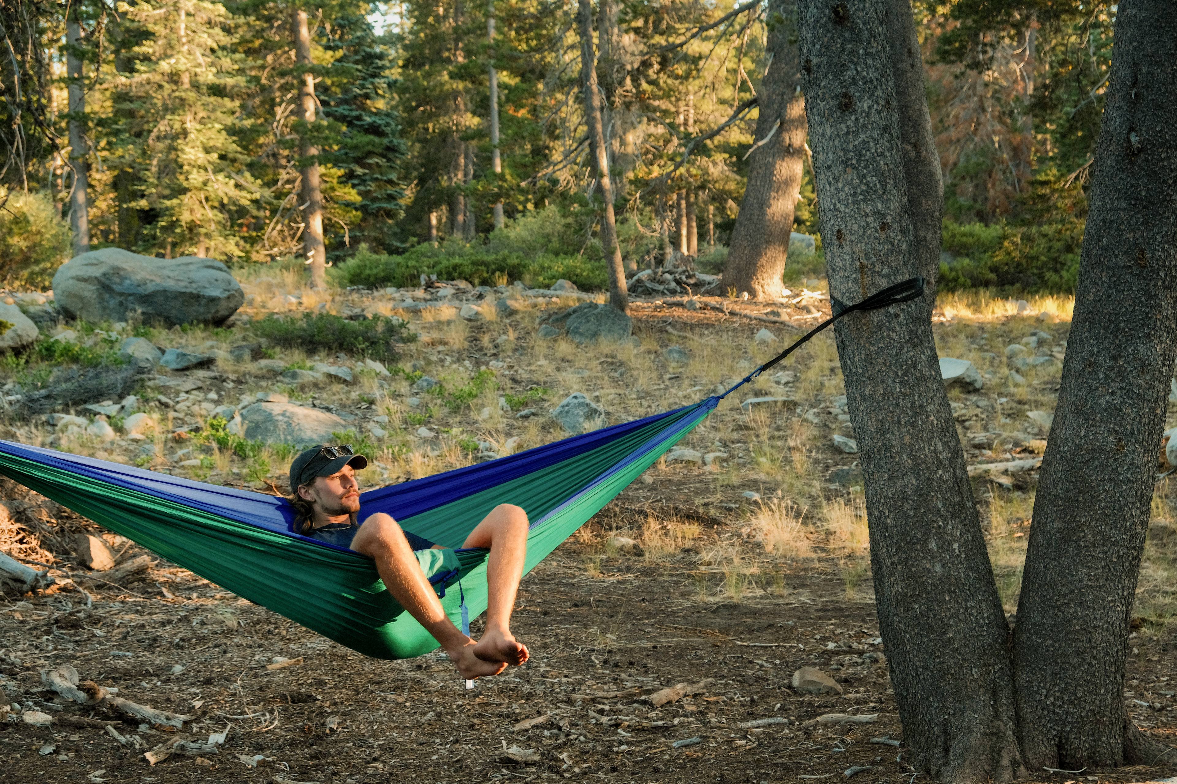 Lots of great trees to hang your hammock and relax around each campsite