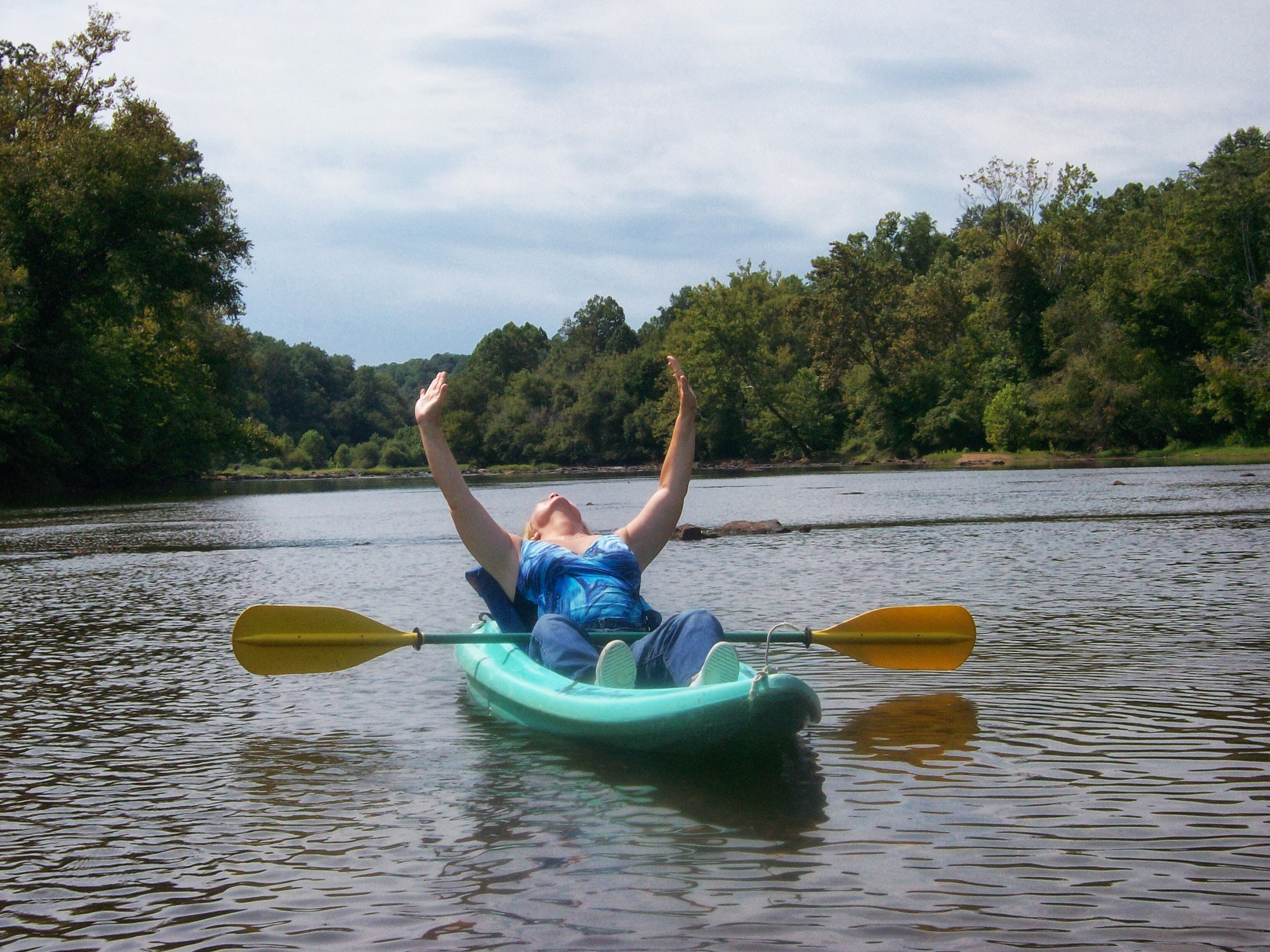 this is on the Rappahannock River.  Check out Rappahannock Outdoors to see about rentals for the River.  You can hike from Earthwalk Ways down Enchanting run and bring some floats, wade out to Turkey Island and relax on the sandy beach. 