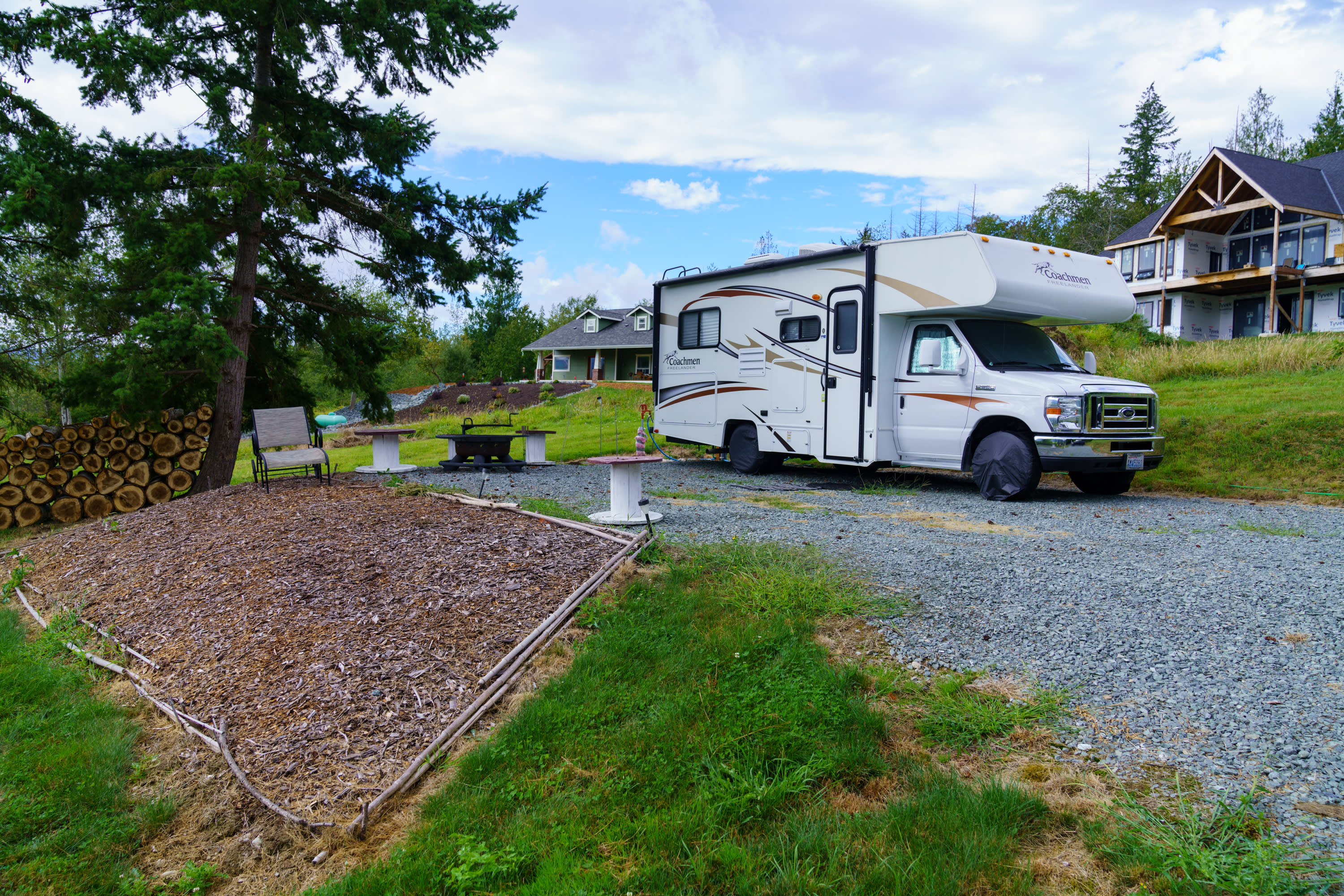 Plenty of space for big trailers, with electrical and water hookups!