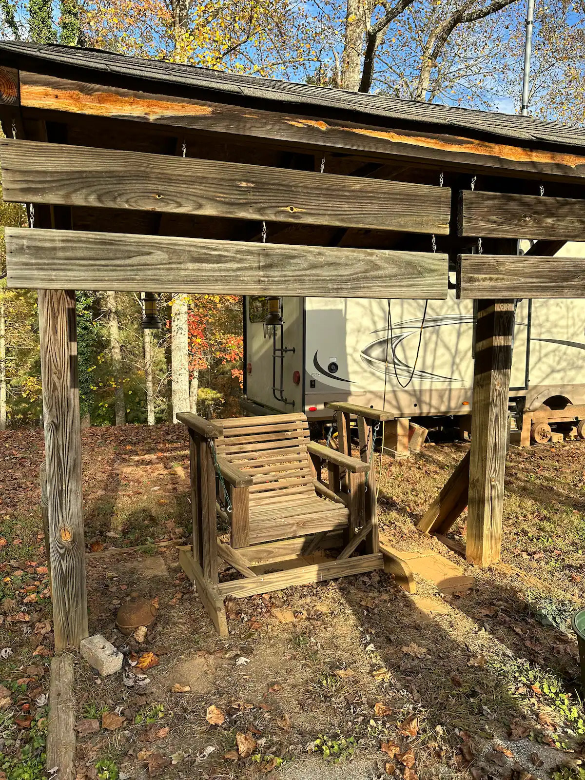 Waterfalls And Cozy Camper