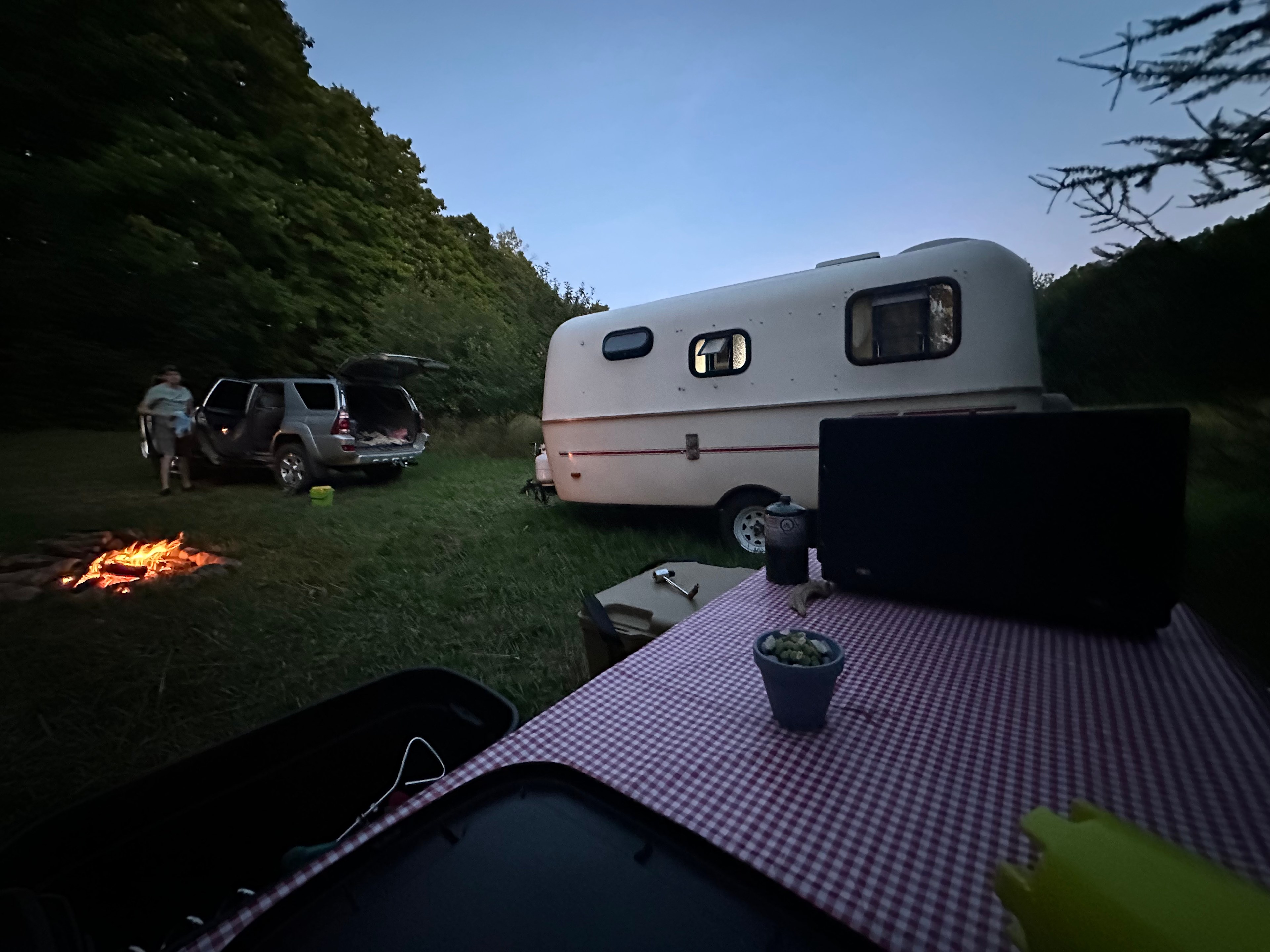 Our site at night 🪵🌝
