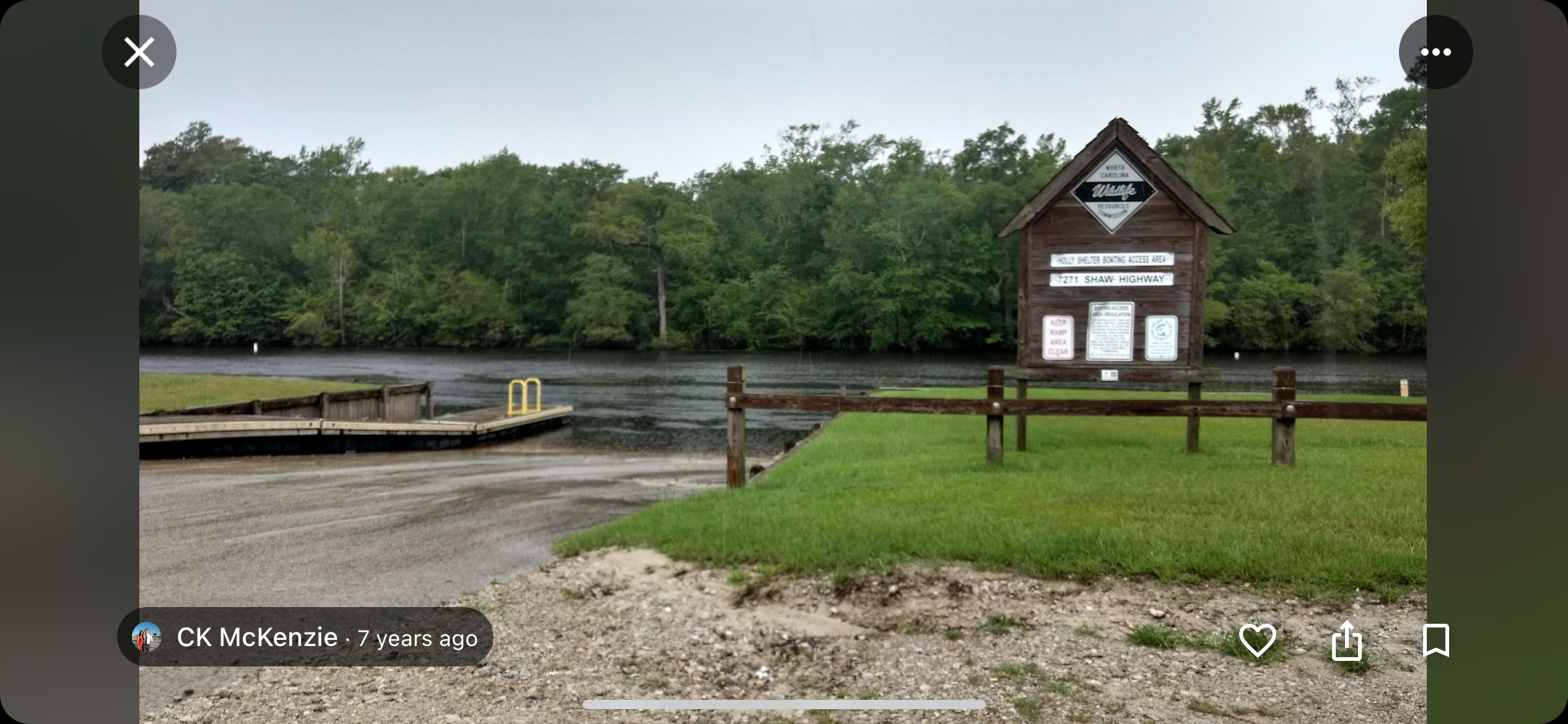Holly Shelter boat ramp, fishing area and kayak launch.
Only 2 minutes away, on Shaw Hwy 