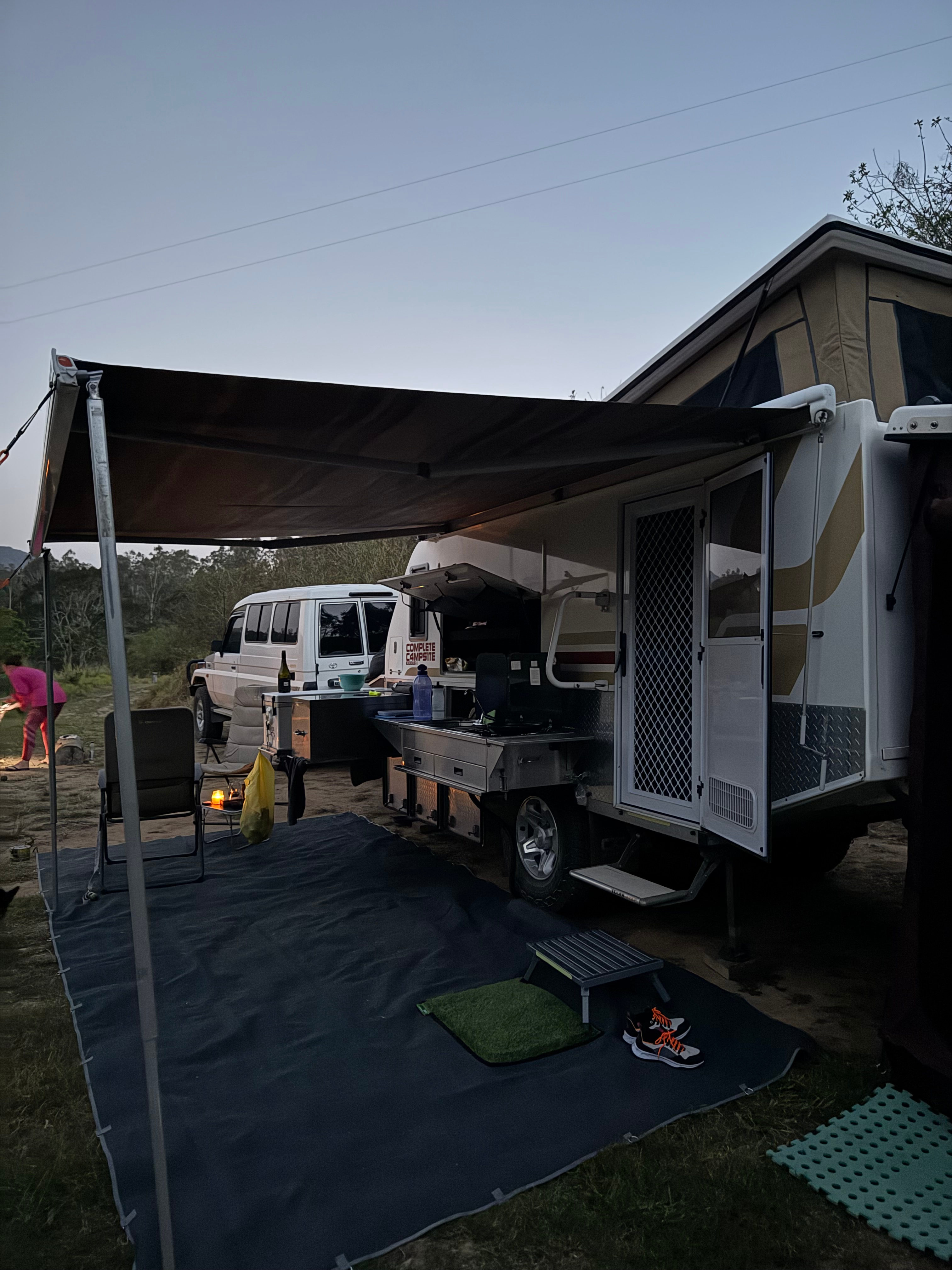 Just enough room to turn and park. 