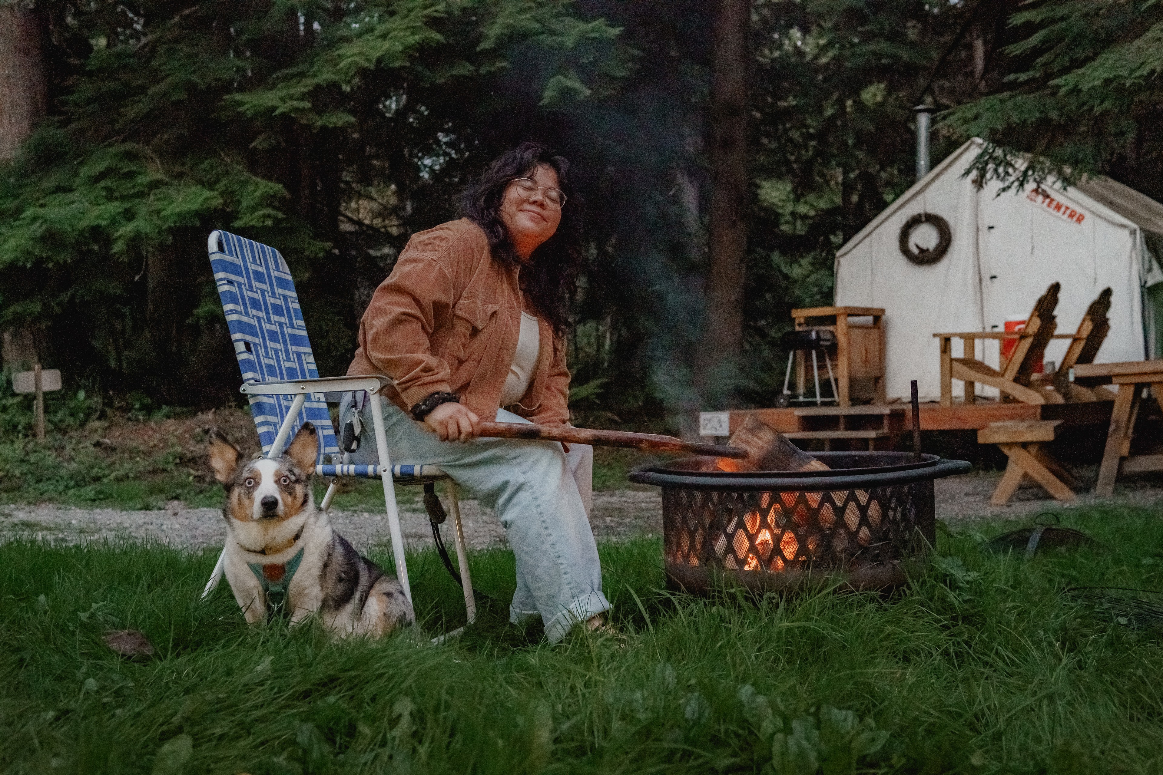 highly recommend having a nice campfire before heading in for the night in their outdoor fire pit!
