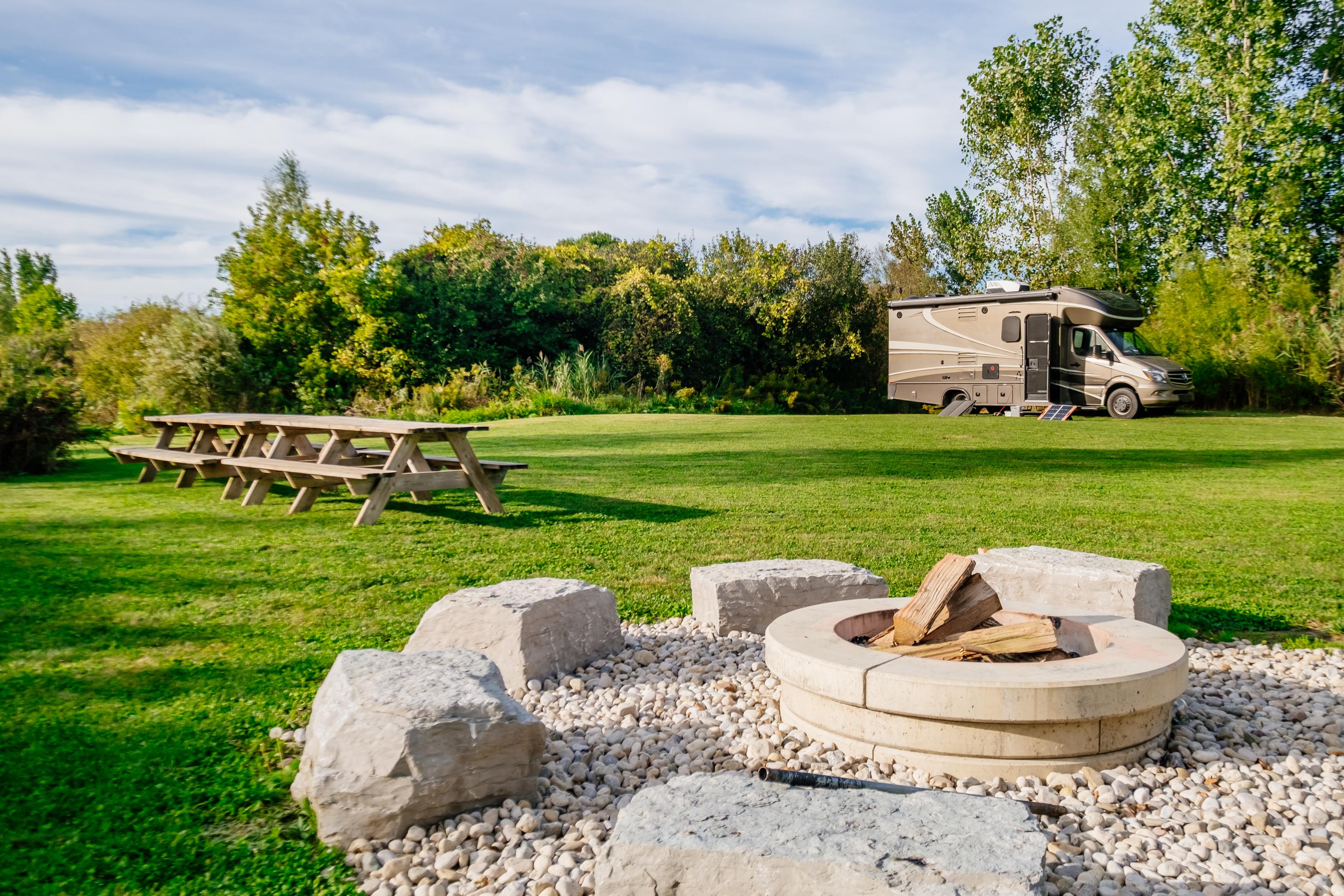 Beautiful fire pit.
