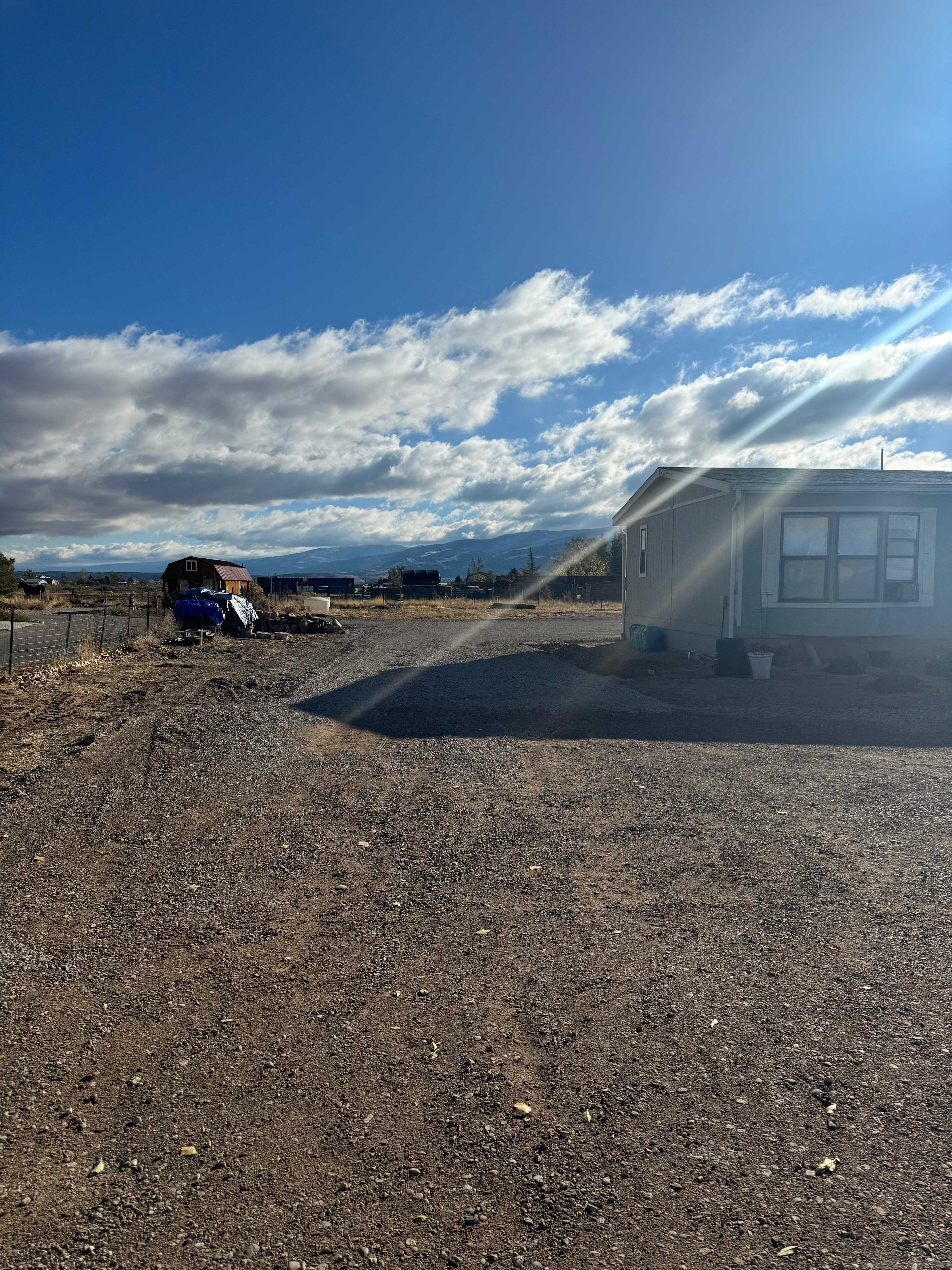 You can drive through this side of the property to the back of the house where the RV hookups are located. 