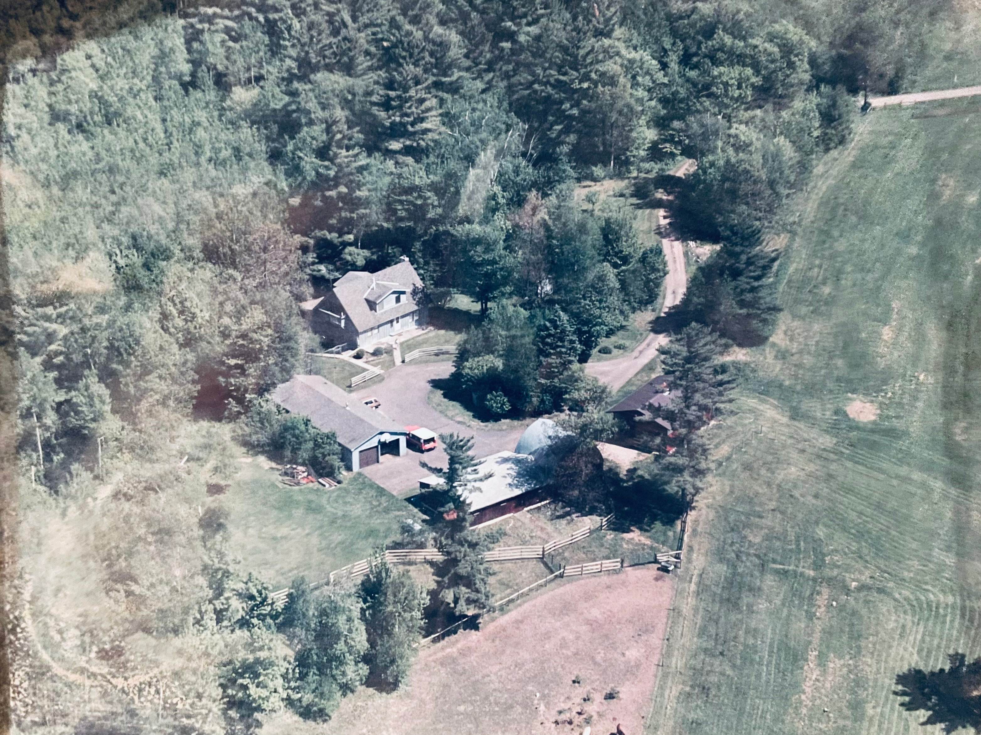 Old Aerial View Of The Farm