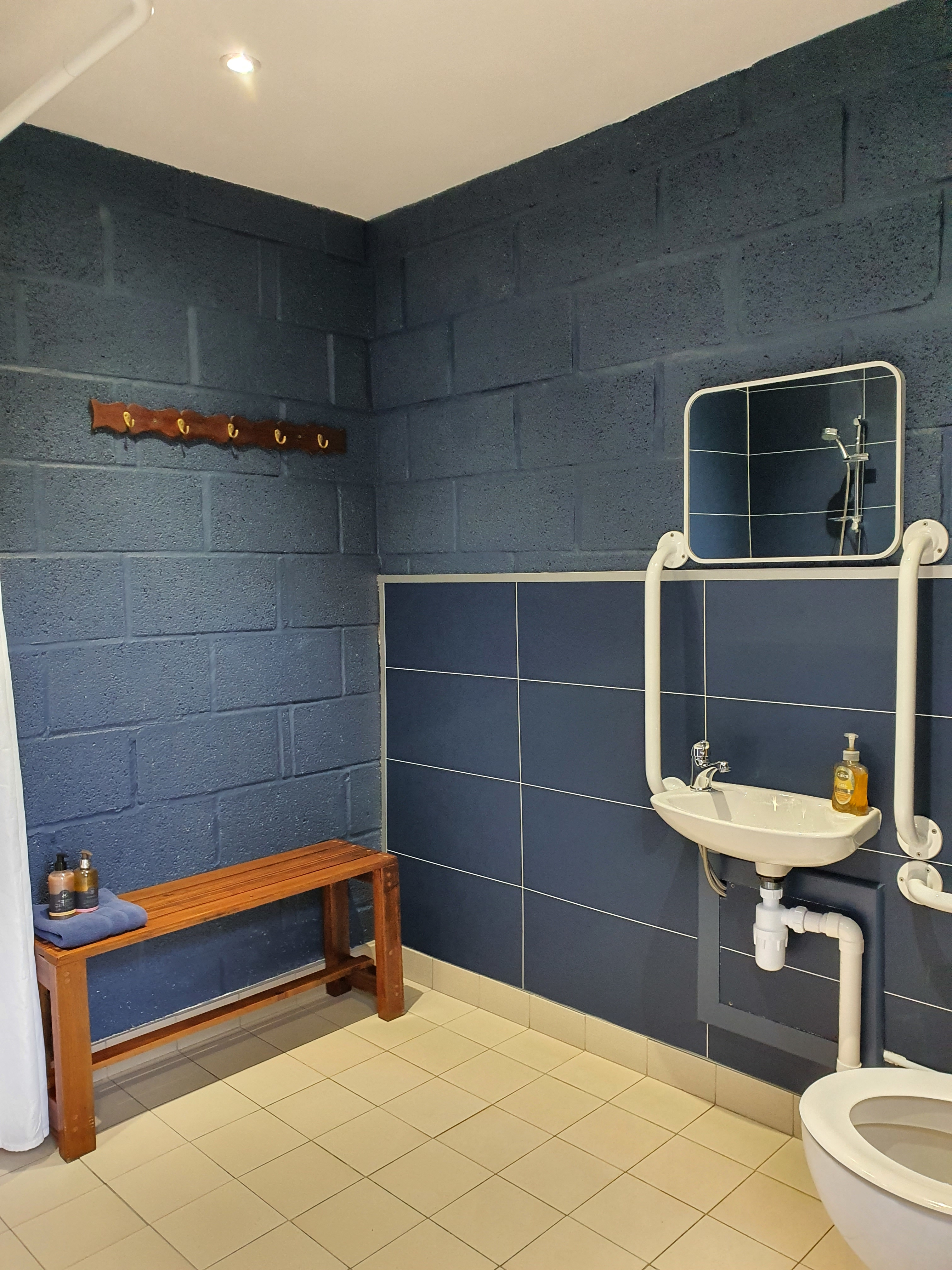 Private family shower room