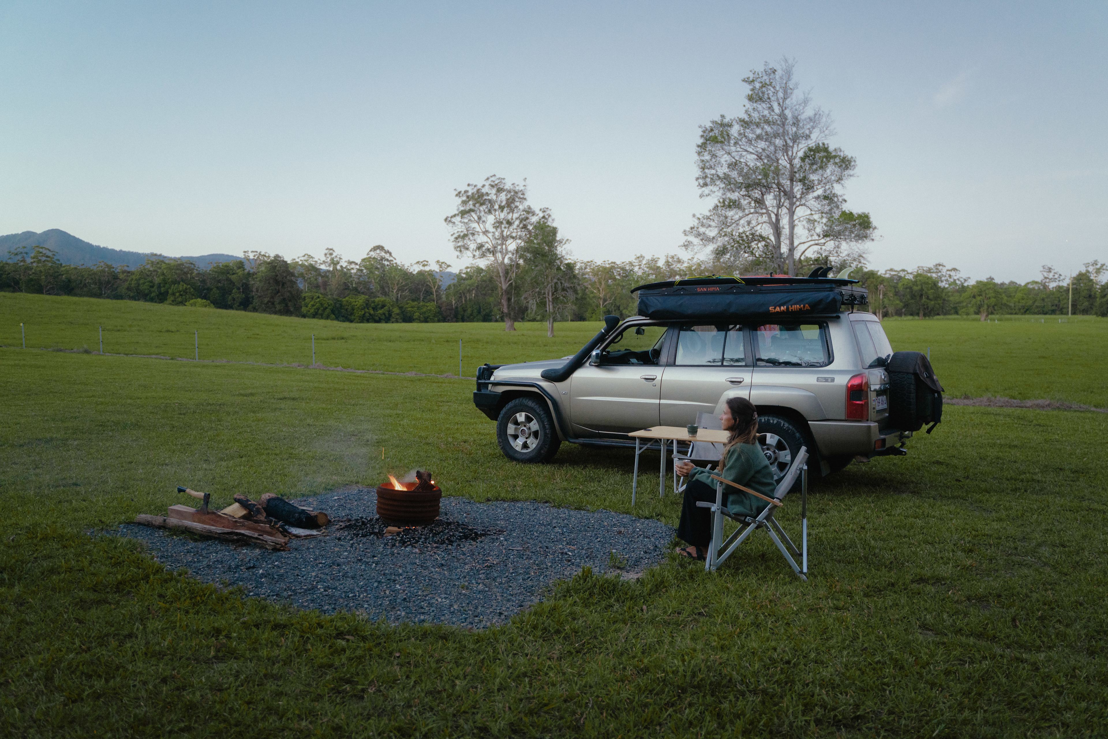 Nice and even firepits with fire wood.