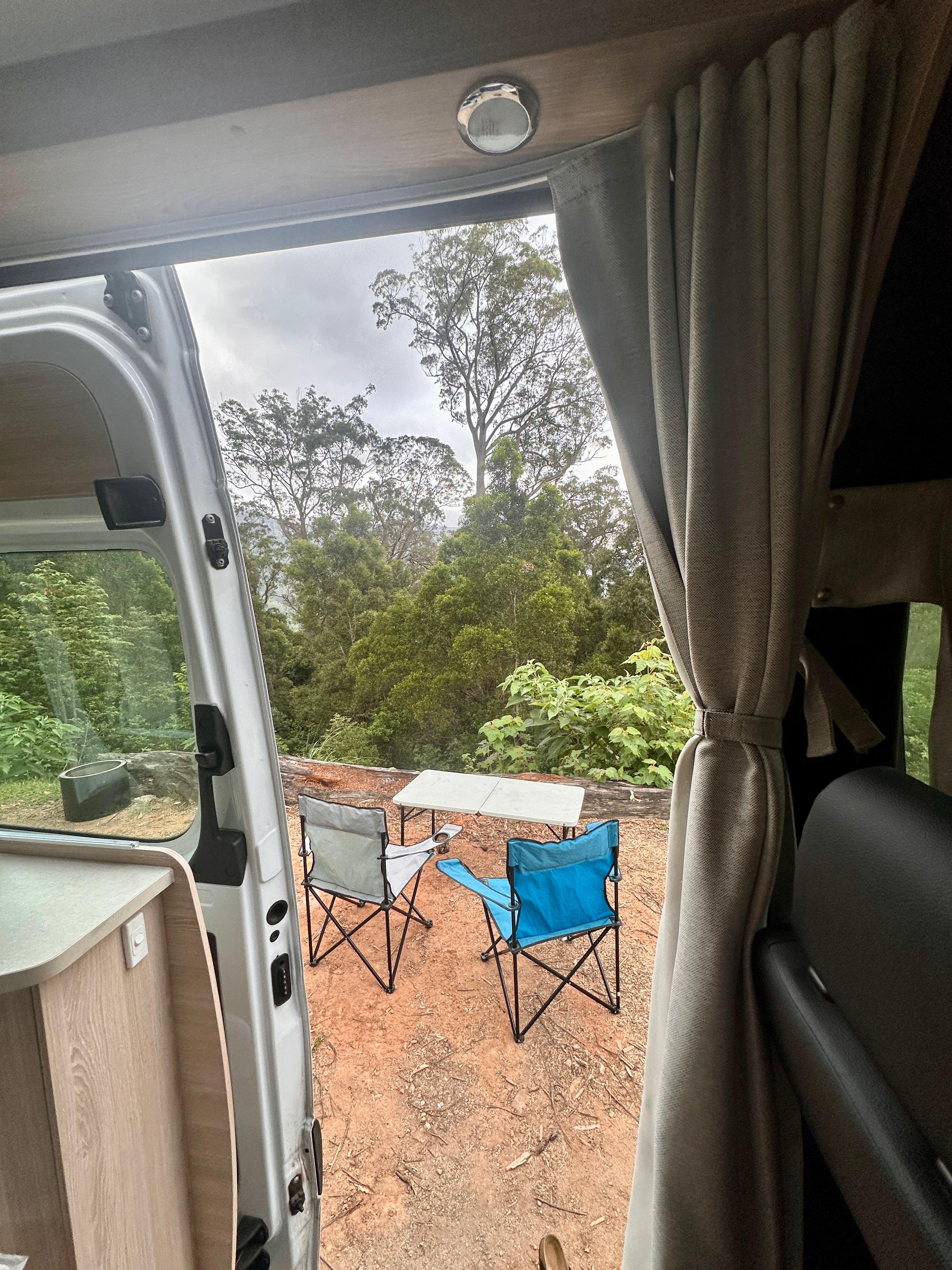 View from the upper terrace