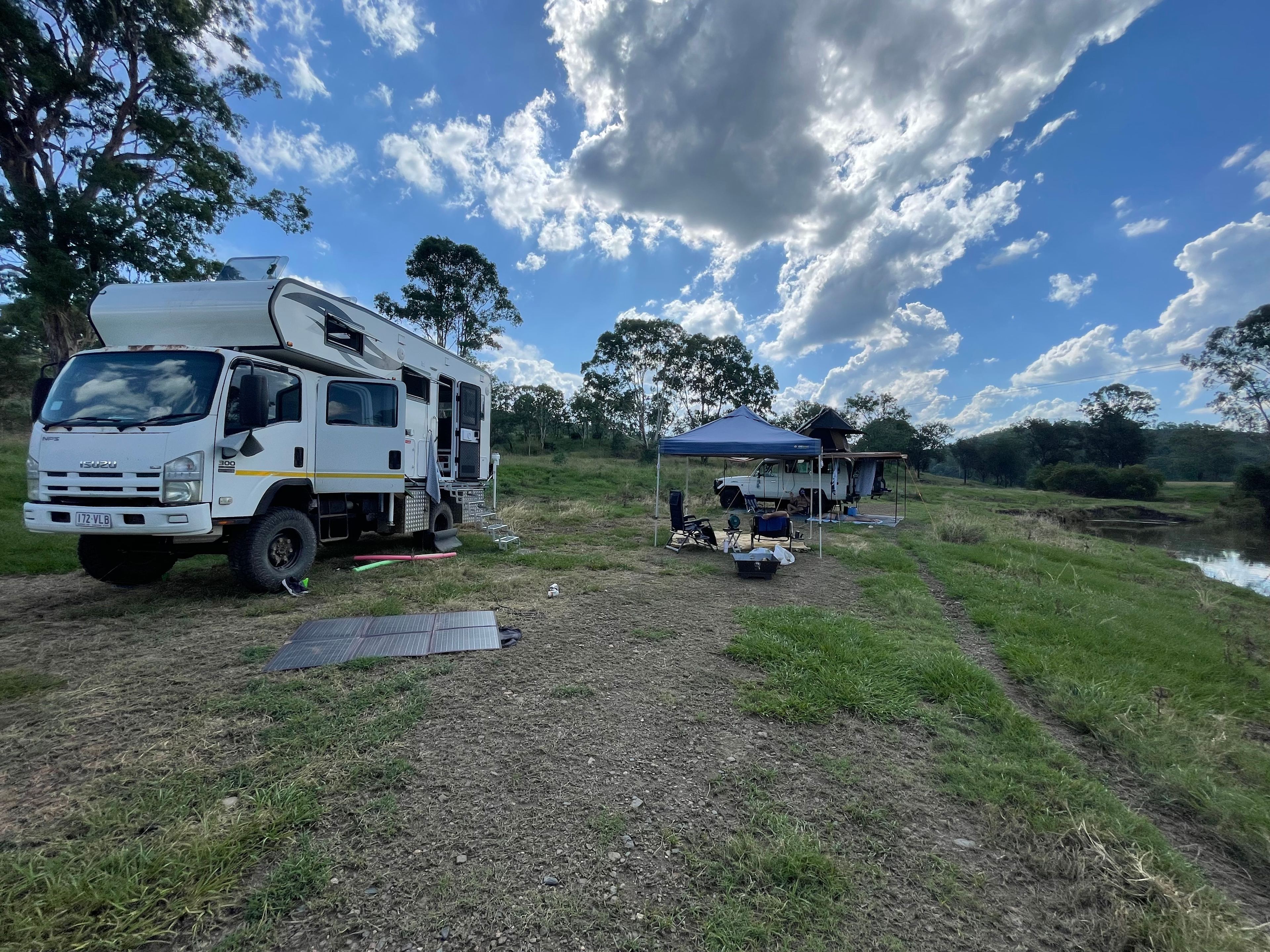 They had had some rain so creek was full 